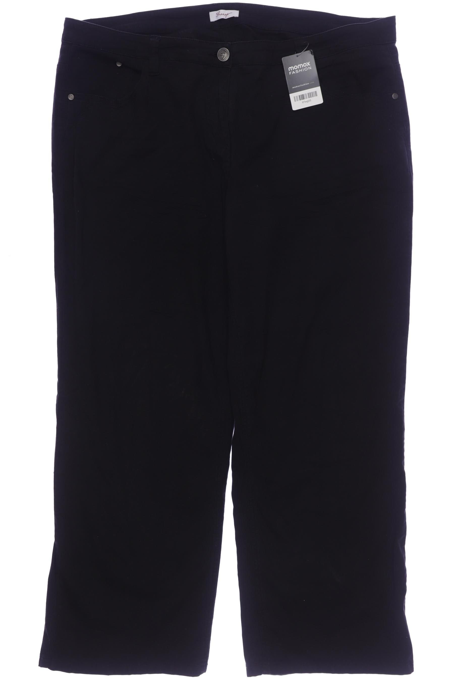 

sheego Damen Stoffhose, schwarz, Gr. 48