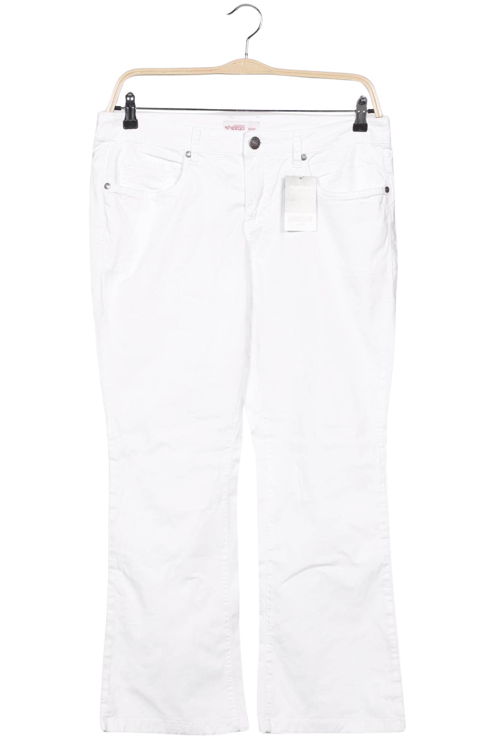 

sheego Damen Stoffhose, weiß, Gr. 22