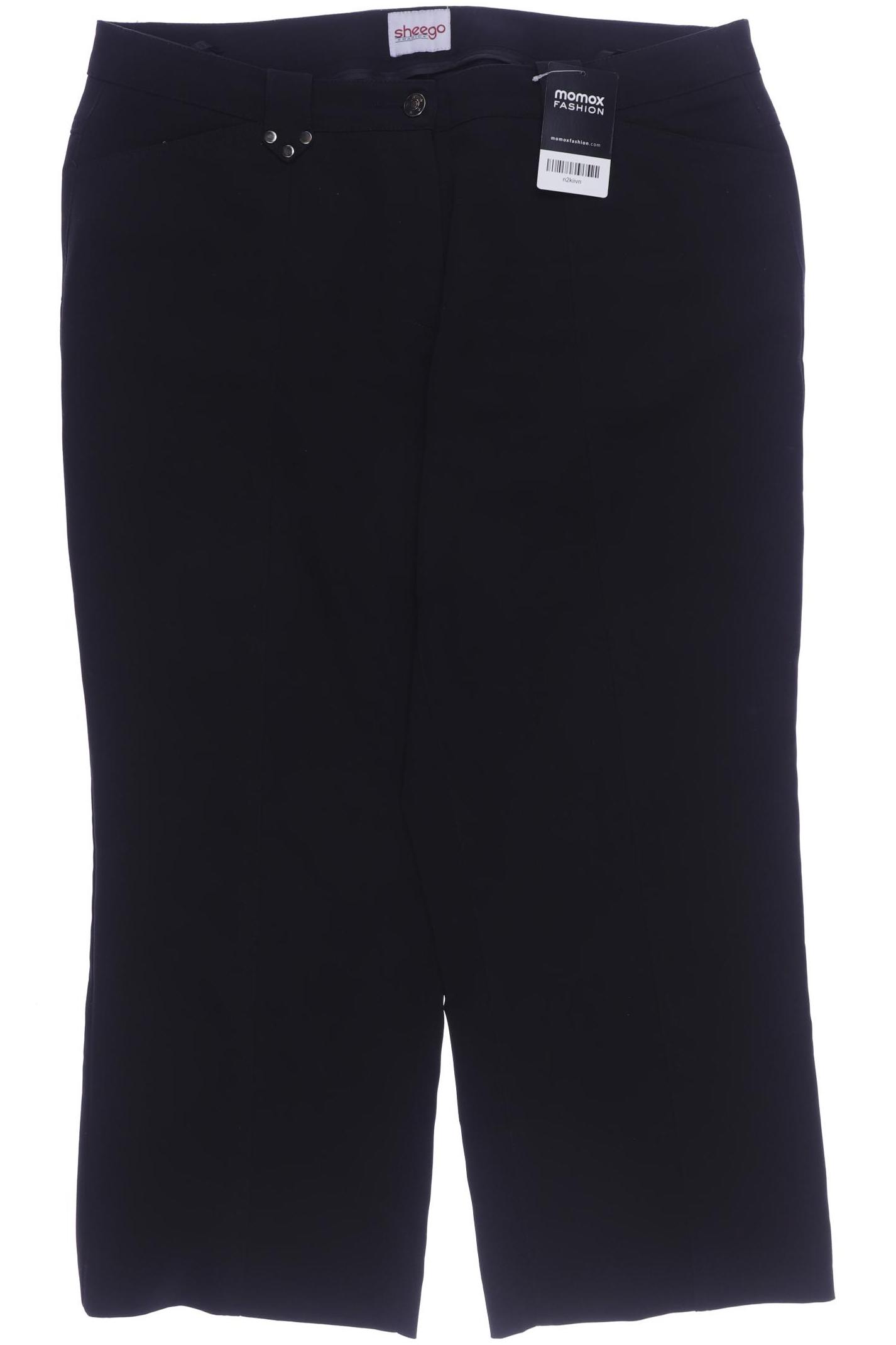 

sheego Damen Stoffhose, schwarz, Gr. 48