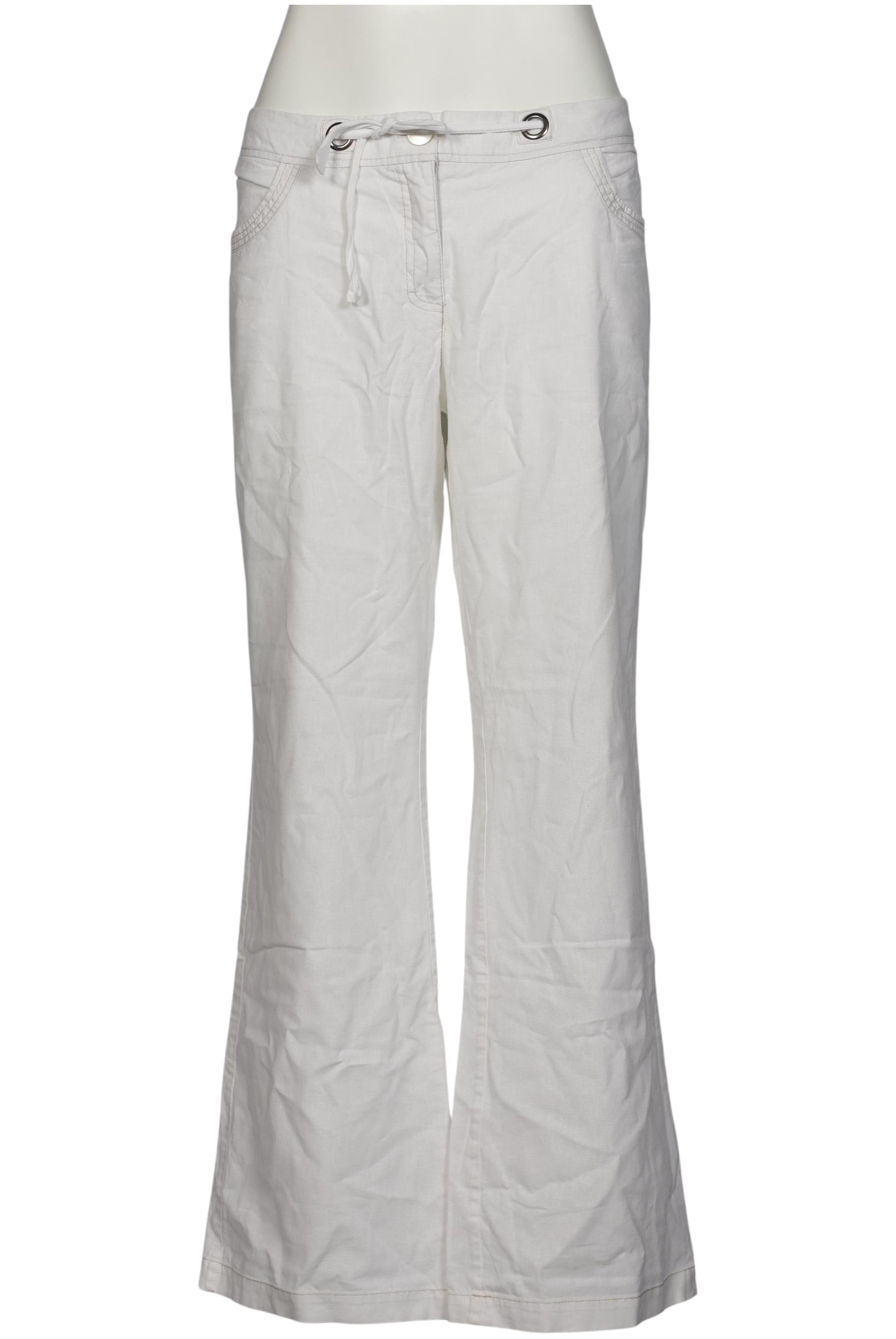 

sheego Damen Stoffhose, weiß, Gr. 92