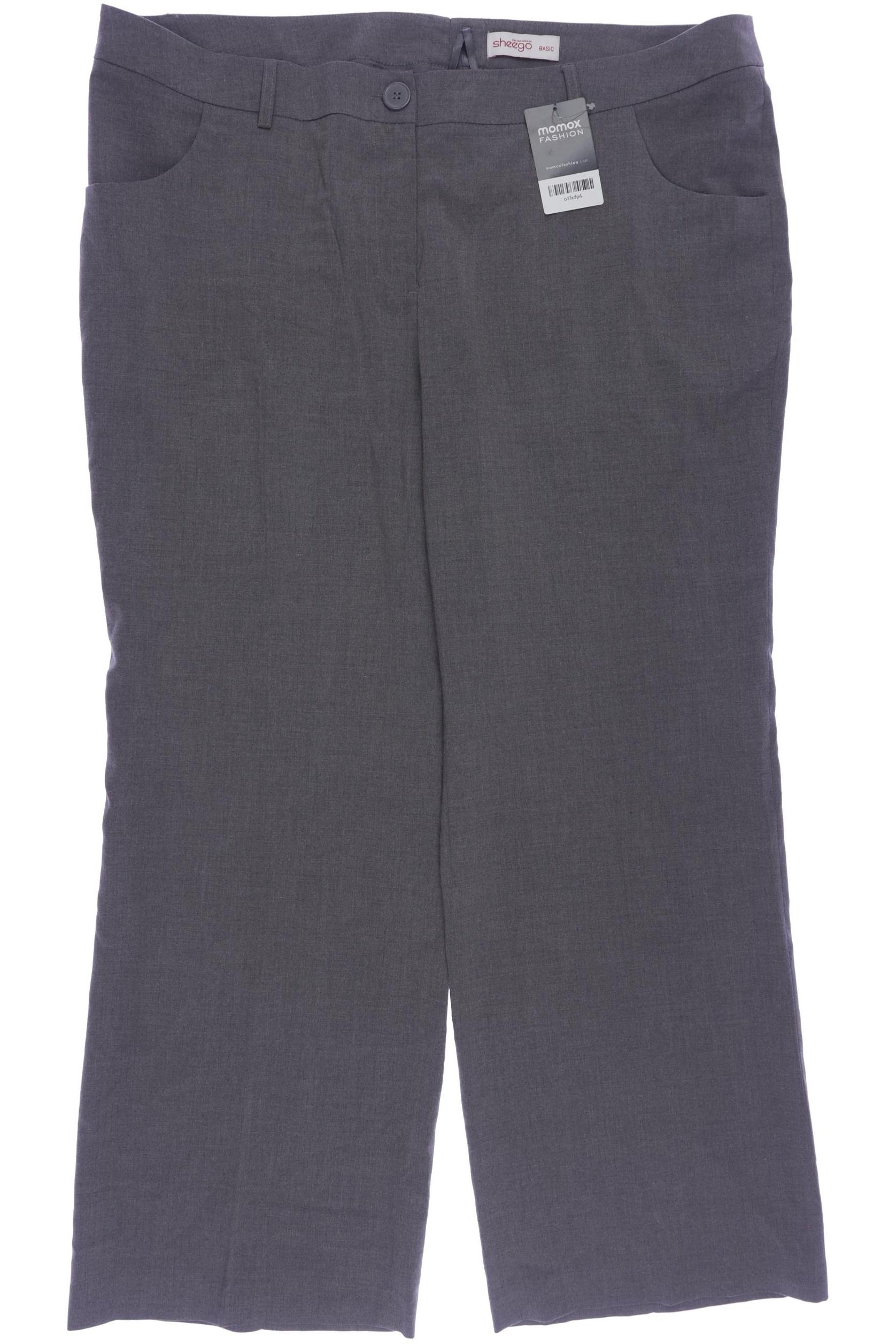 

sheego Damen Stoffhose, grau, Gr. 25