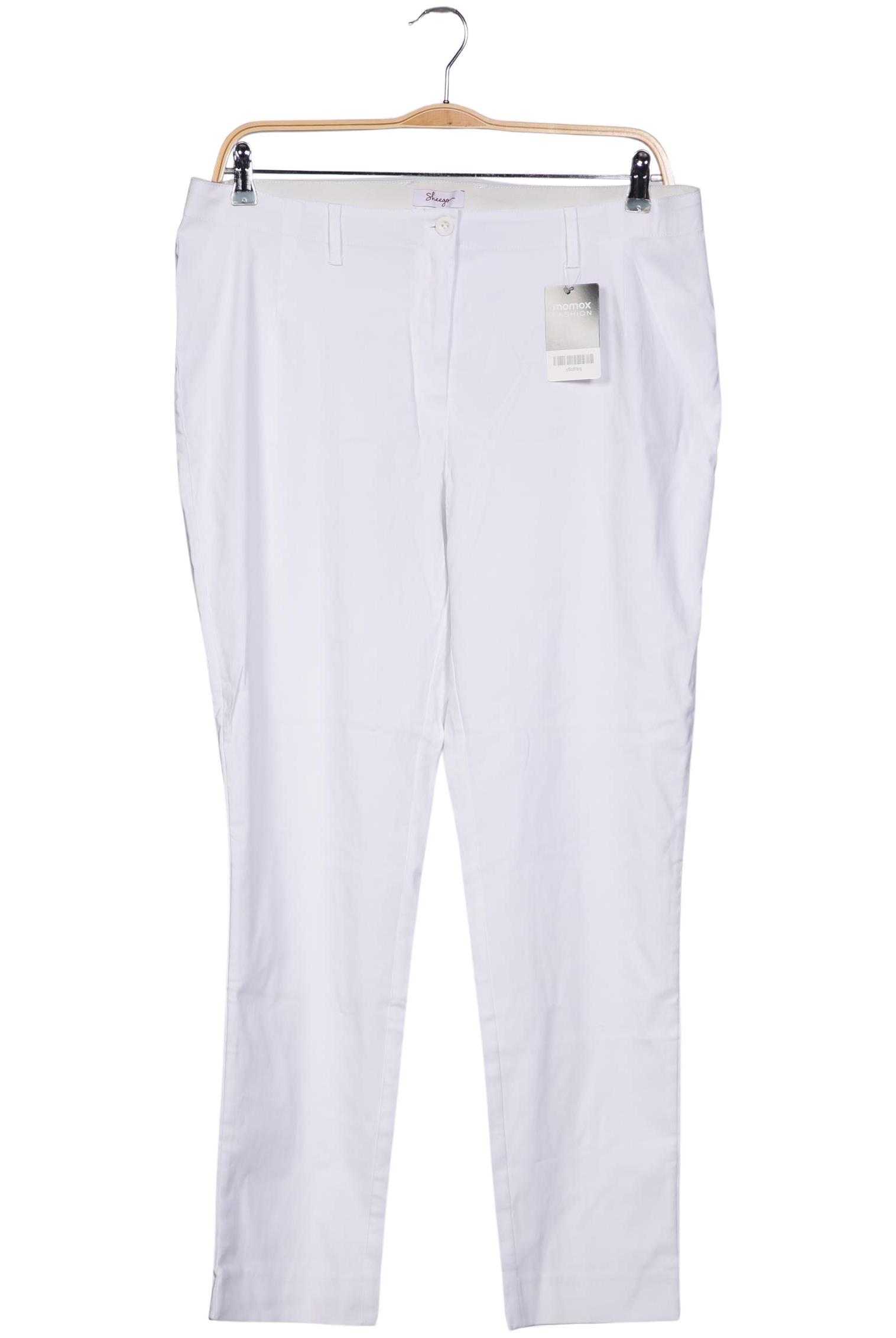 

sheego Damen Stoffhose, weiß, Gr. 48