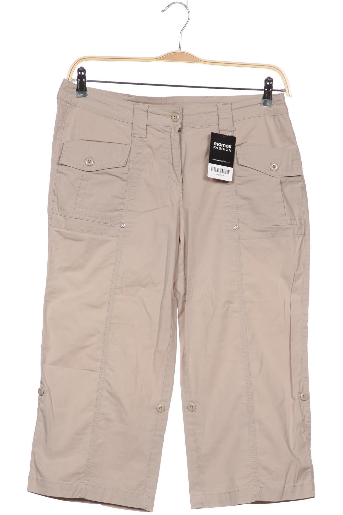 

sheego Damen Stoffhose, beige, Gr. 42