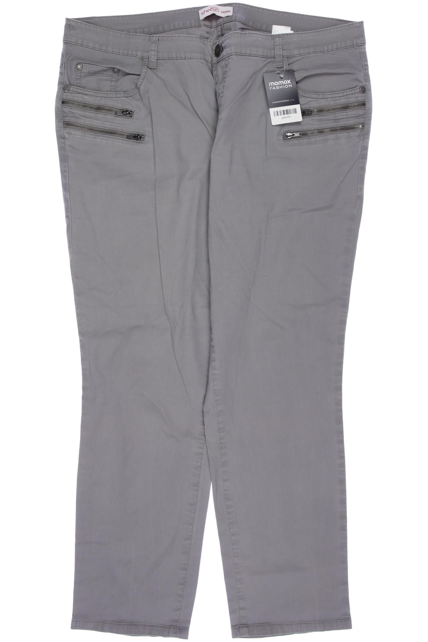 

sheego Damen Stoffhose, grau