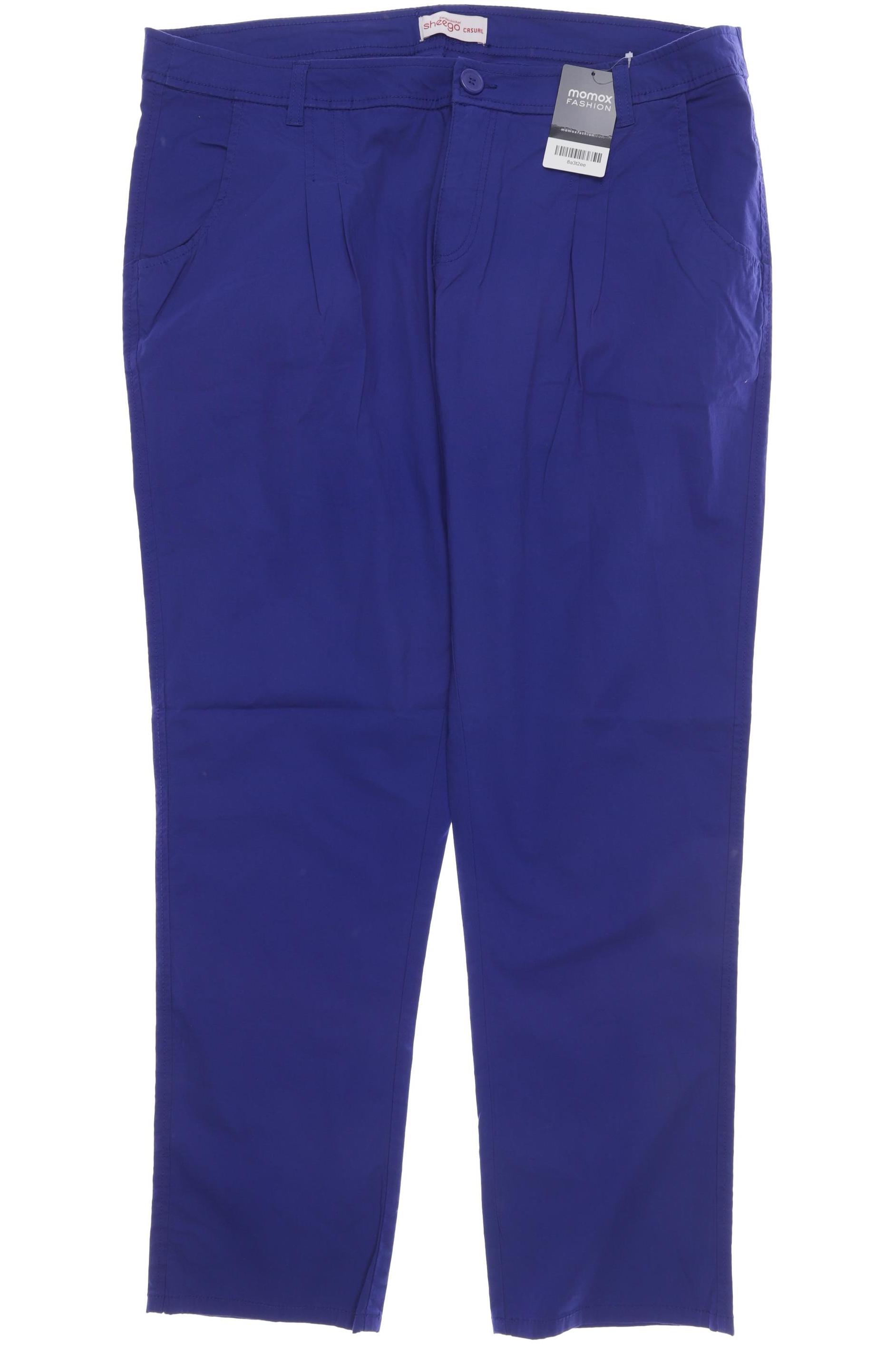 

sheego Damen Stoffhose, blau, Gr. 48