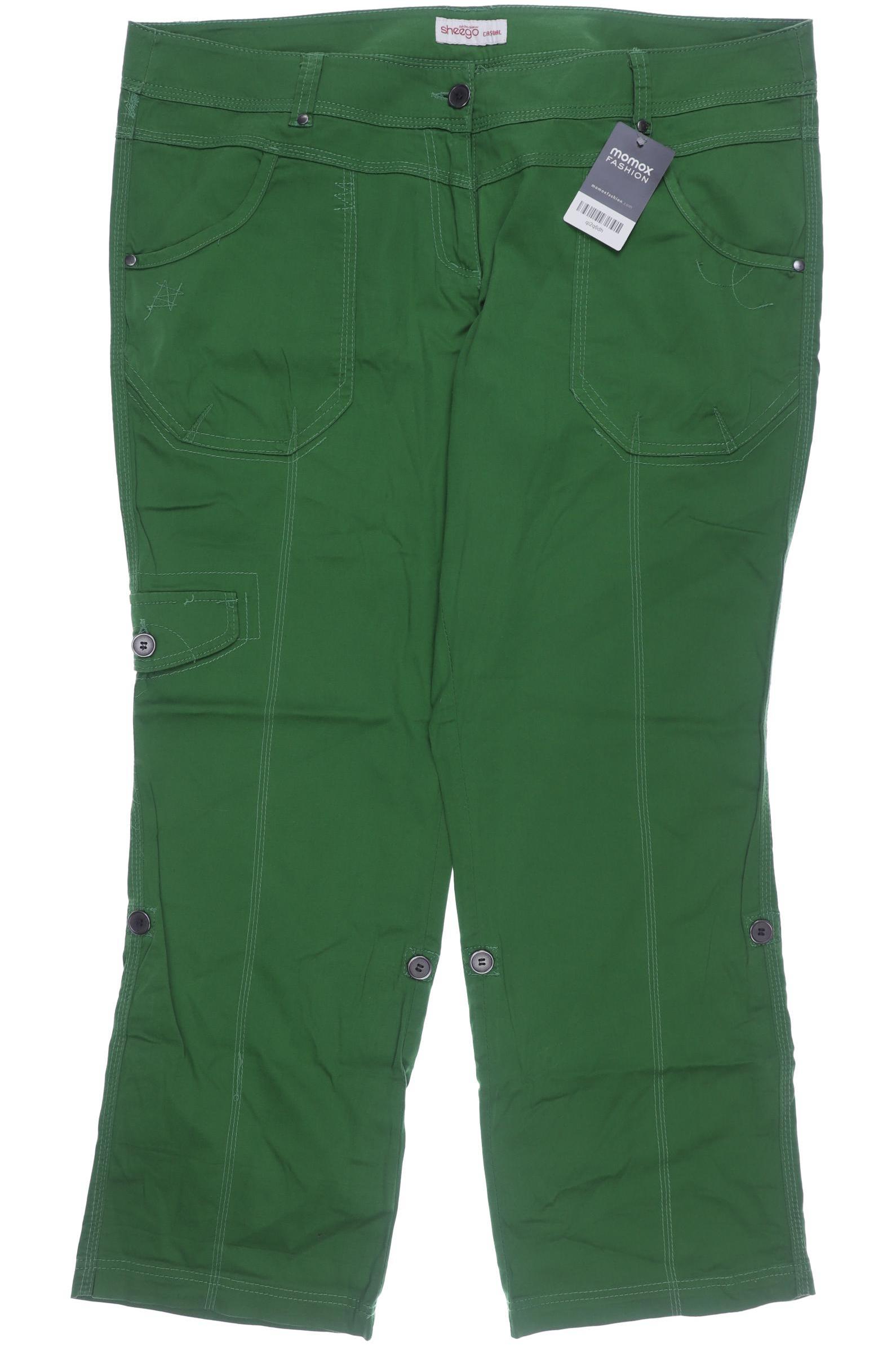 

sheego Damen Stoffhose, grün, Gr. 24