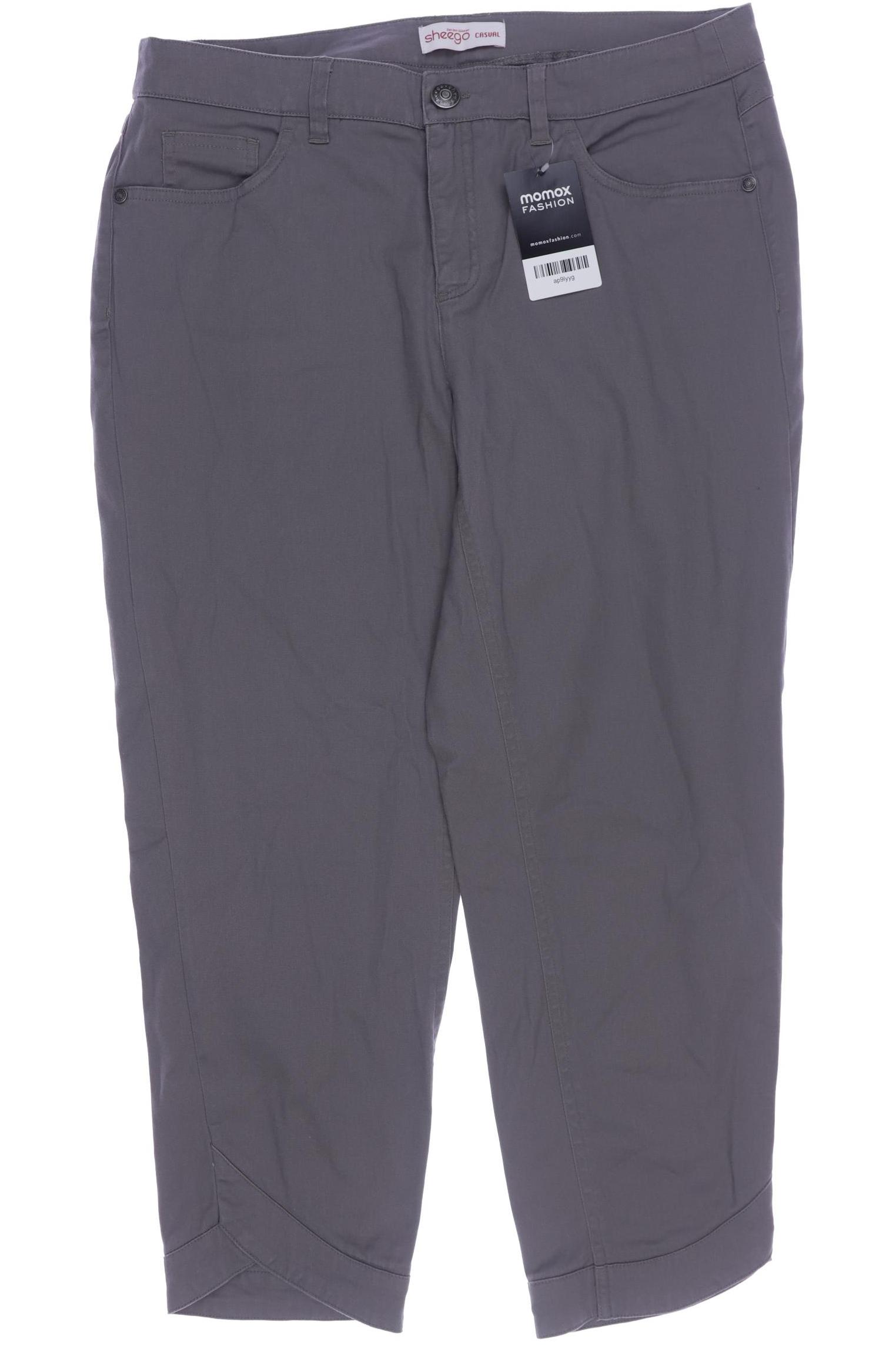 

sheego Damen Stoffhose, grau, Gr. 42