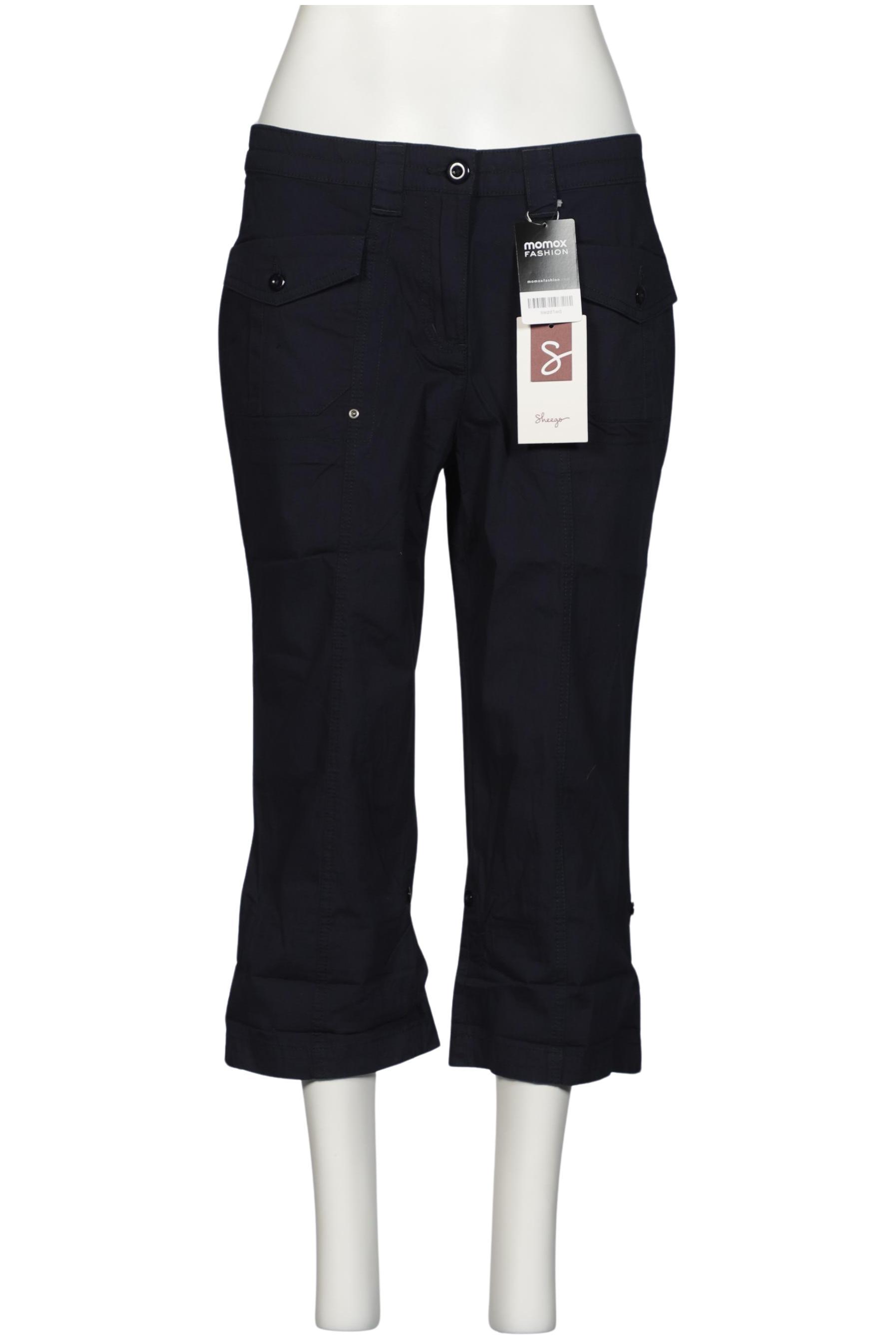 

sheego Damen Stoffhose, marineblau, Gr. 42