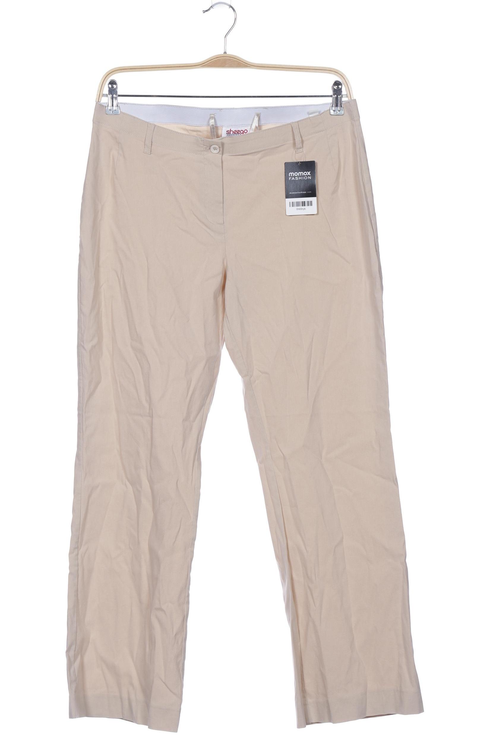 

sheego Damen Stoffhose, beige, Gr. 23