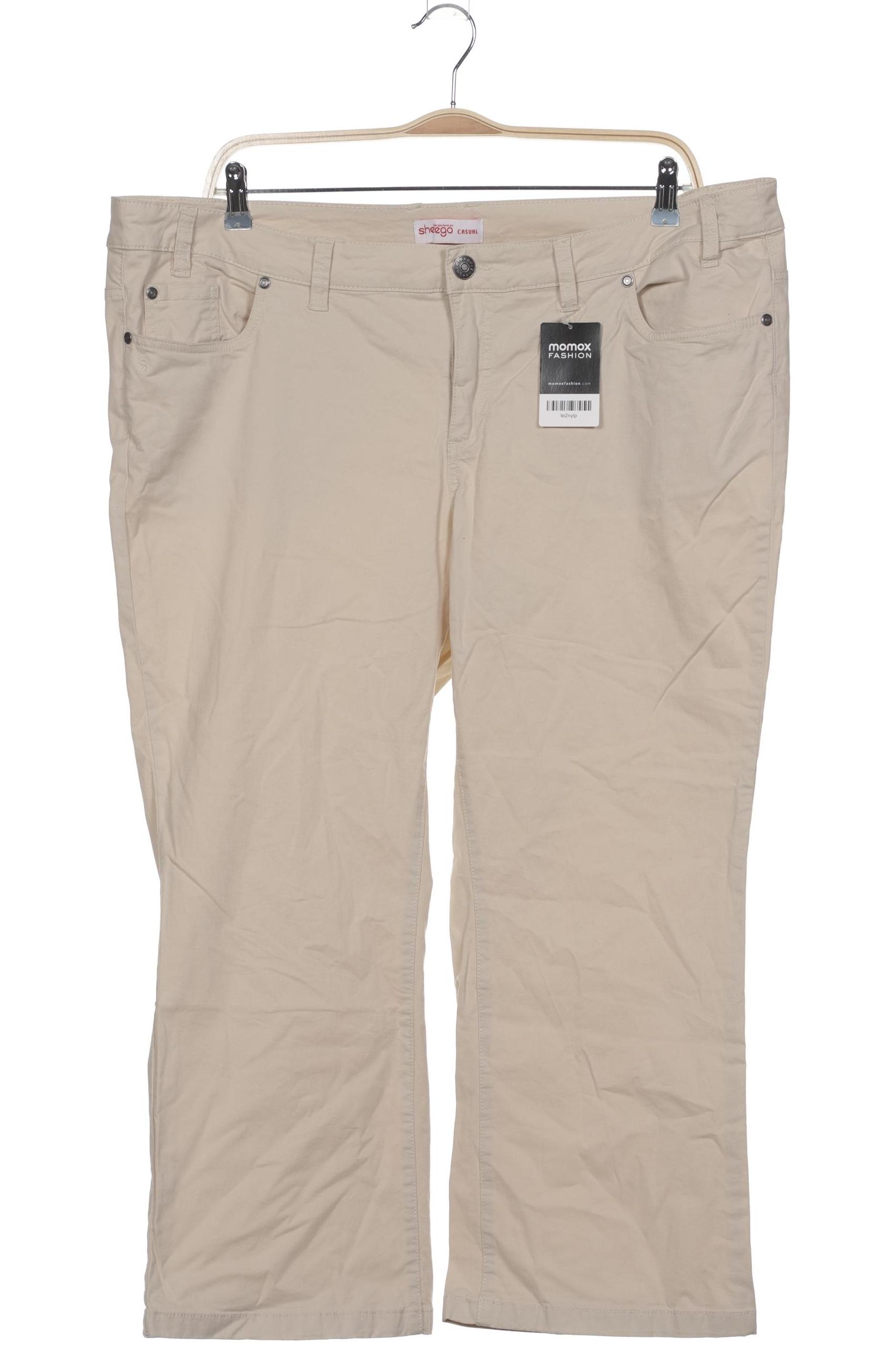 

sheego Damen Stoffhose, beige, Gr. 52