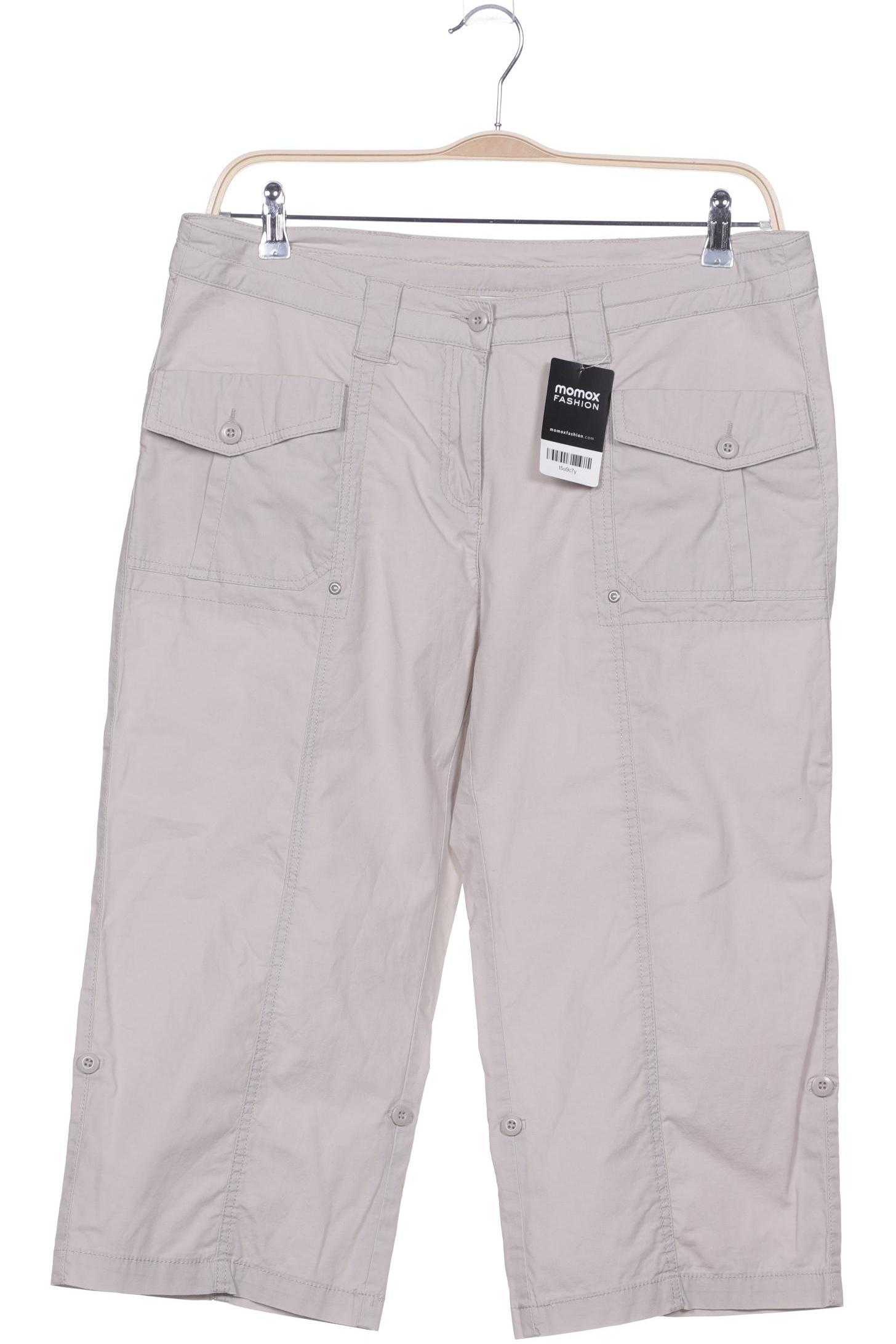 

sheego Damen Stoffhose, beige, Gr. 44