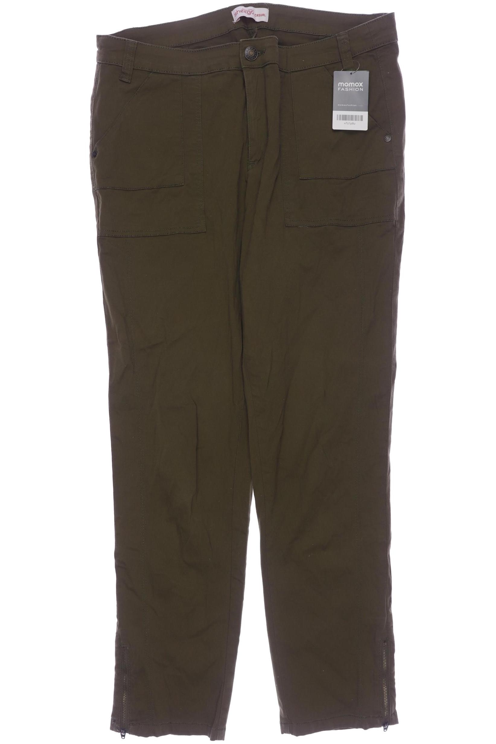 

sheego Damen Stoffhose, grün, Gr. 88