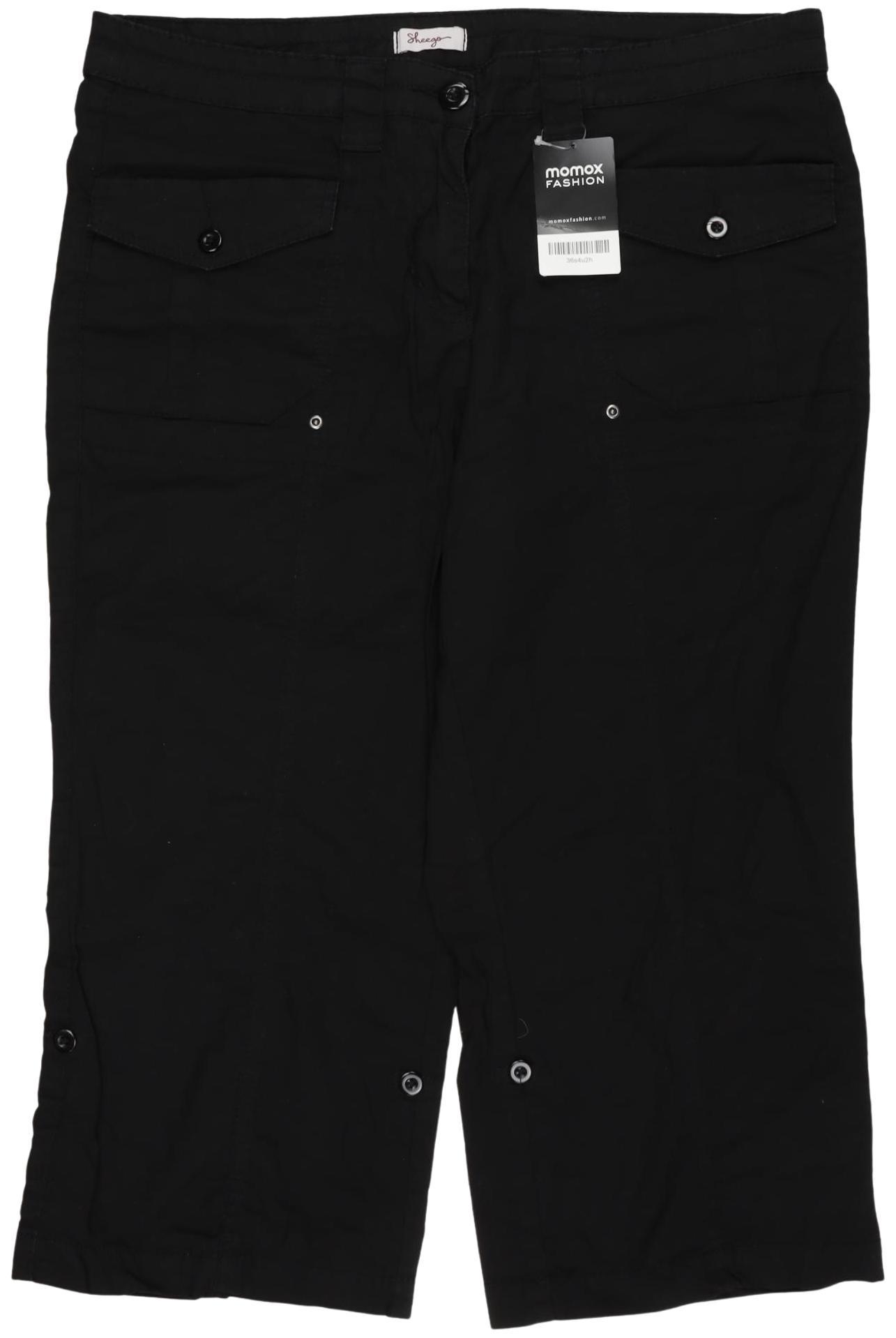 

sheego Damen Stoffhose, schwarz, Gr. 44