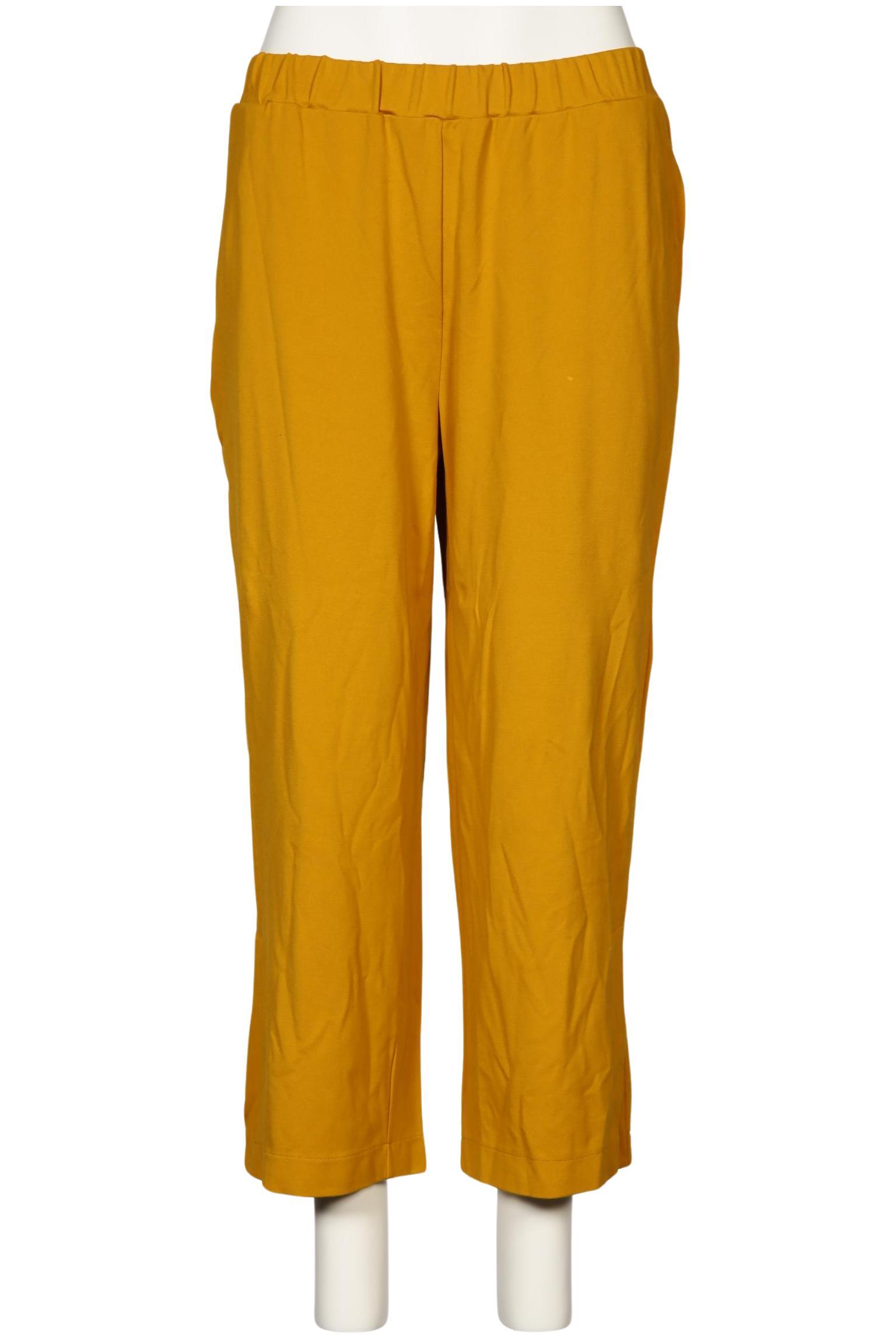 

sheego Damen Stoffhose, gelb, Gr. 48