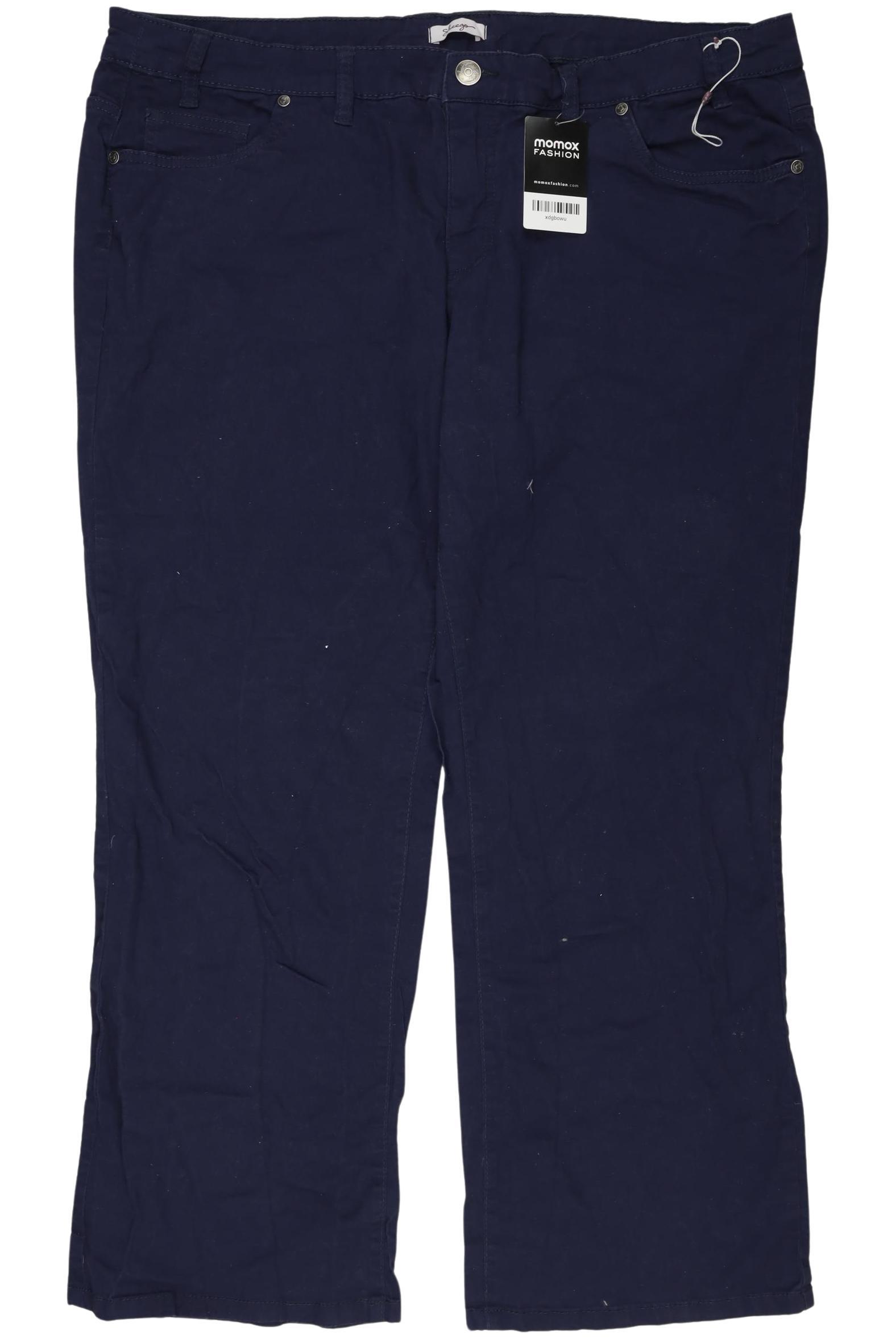 

sheego Damen Stoffhose, blau, Gr. 52
