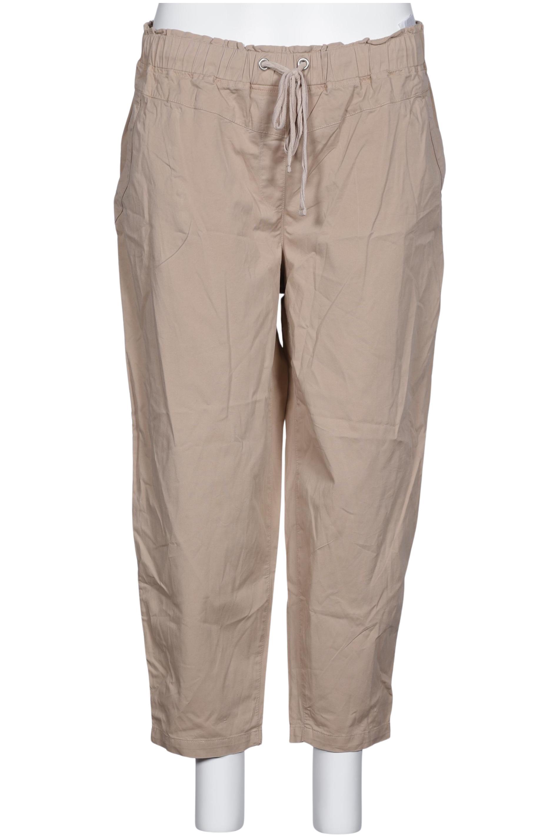 

sheego Damen Stoffhose, beige, Gr. 48
