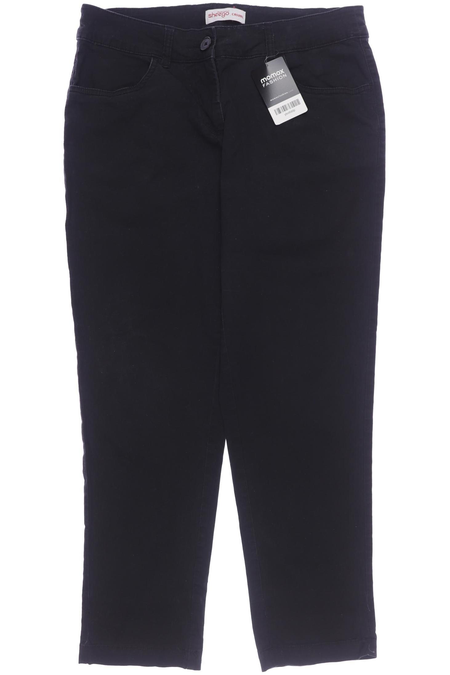 

sheego Damen Stoffhose, schwarz, Gr. 42