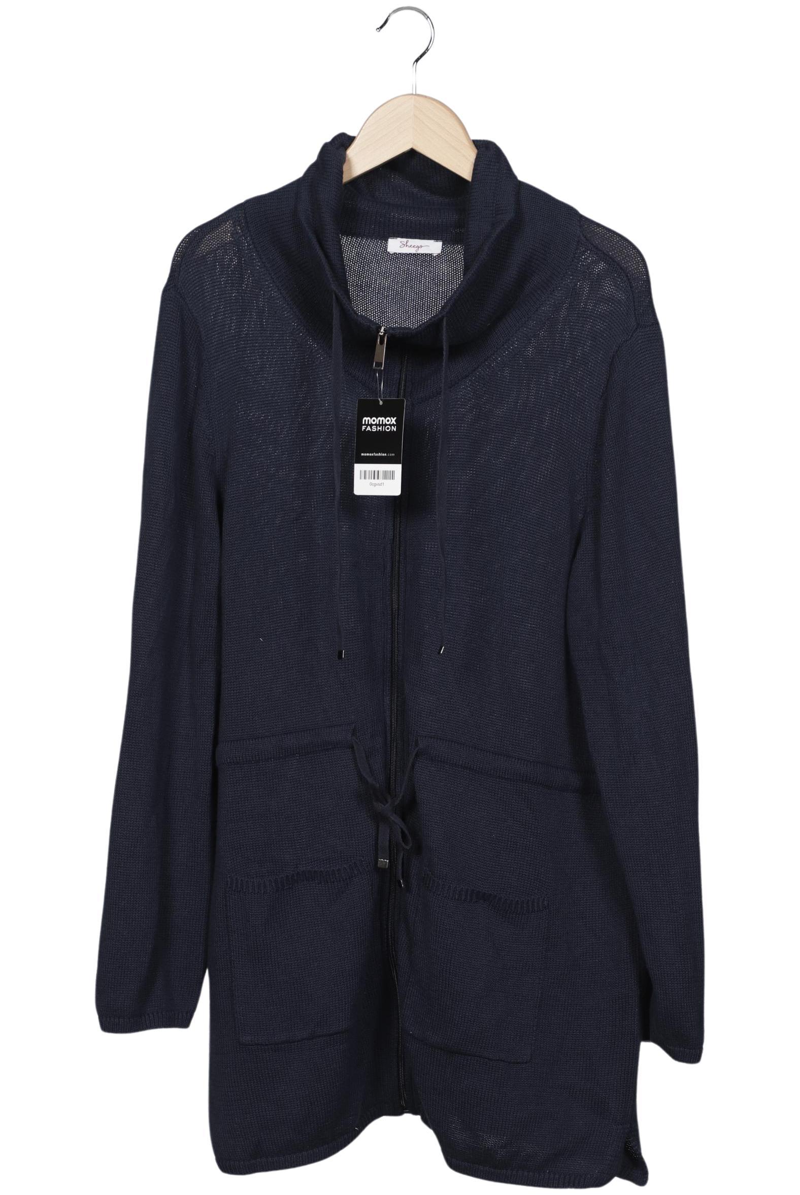 

sheego Damen Strickjacke, marineblau, Gr. 44