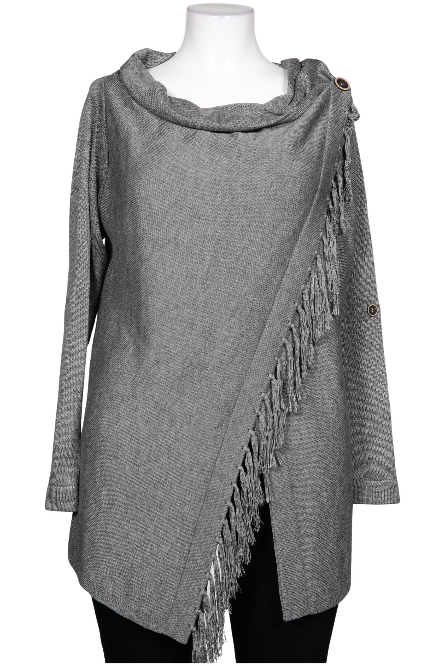 

sheego Damen Strickjacke, grau, Gr. 44