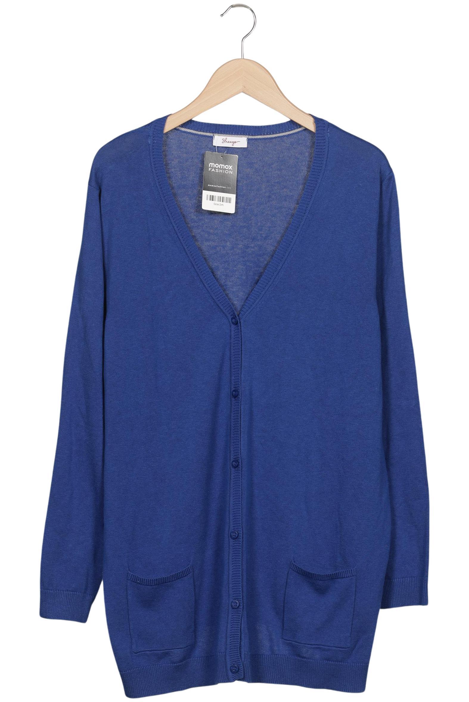 

sheego Damen Strickjacke, blau, Gr. 48