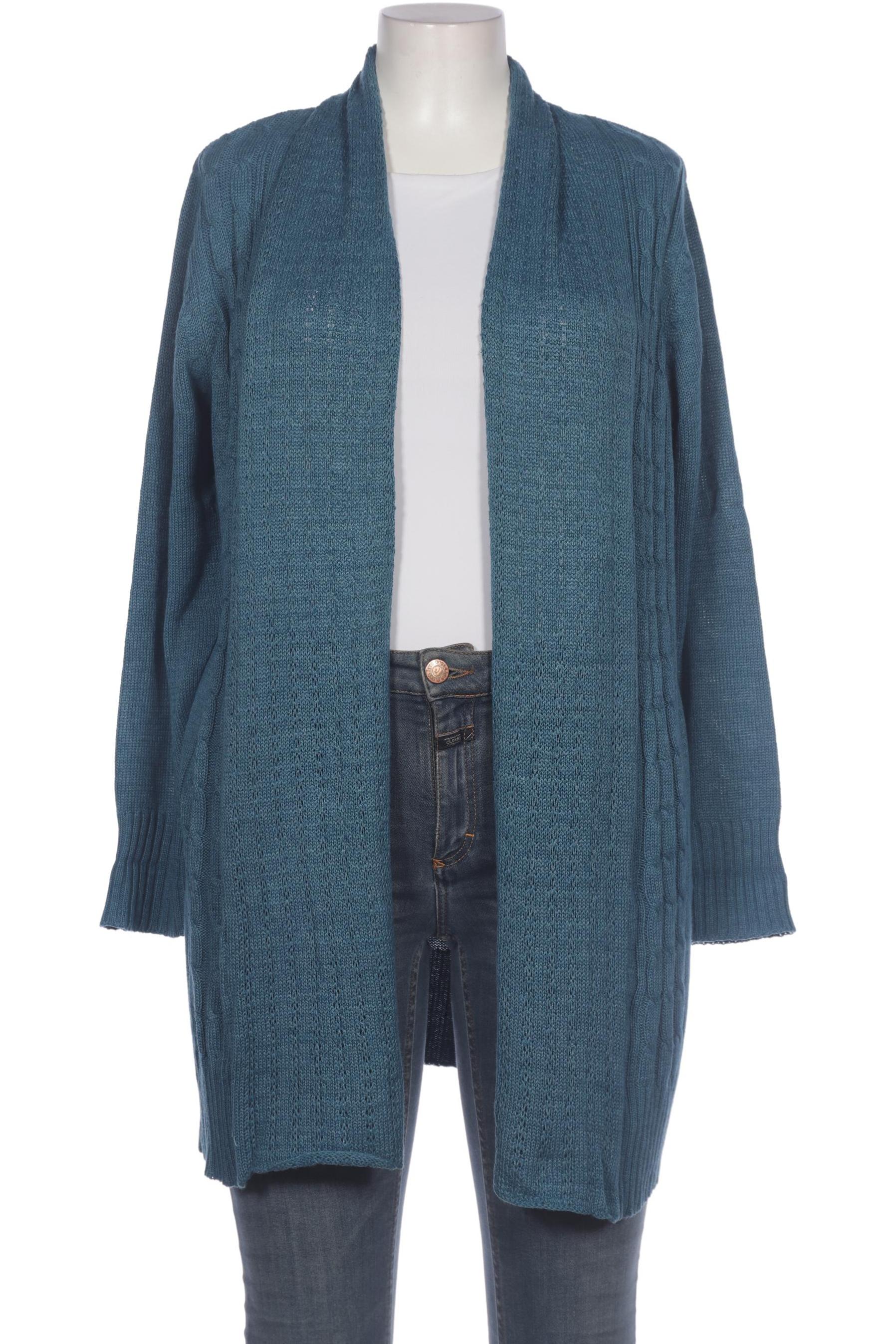 

sheego Damen Strickjacke, türkis, Gr. 40