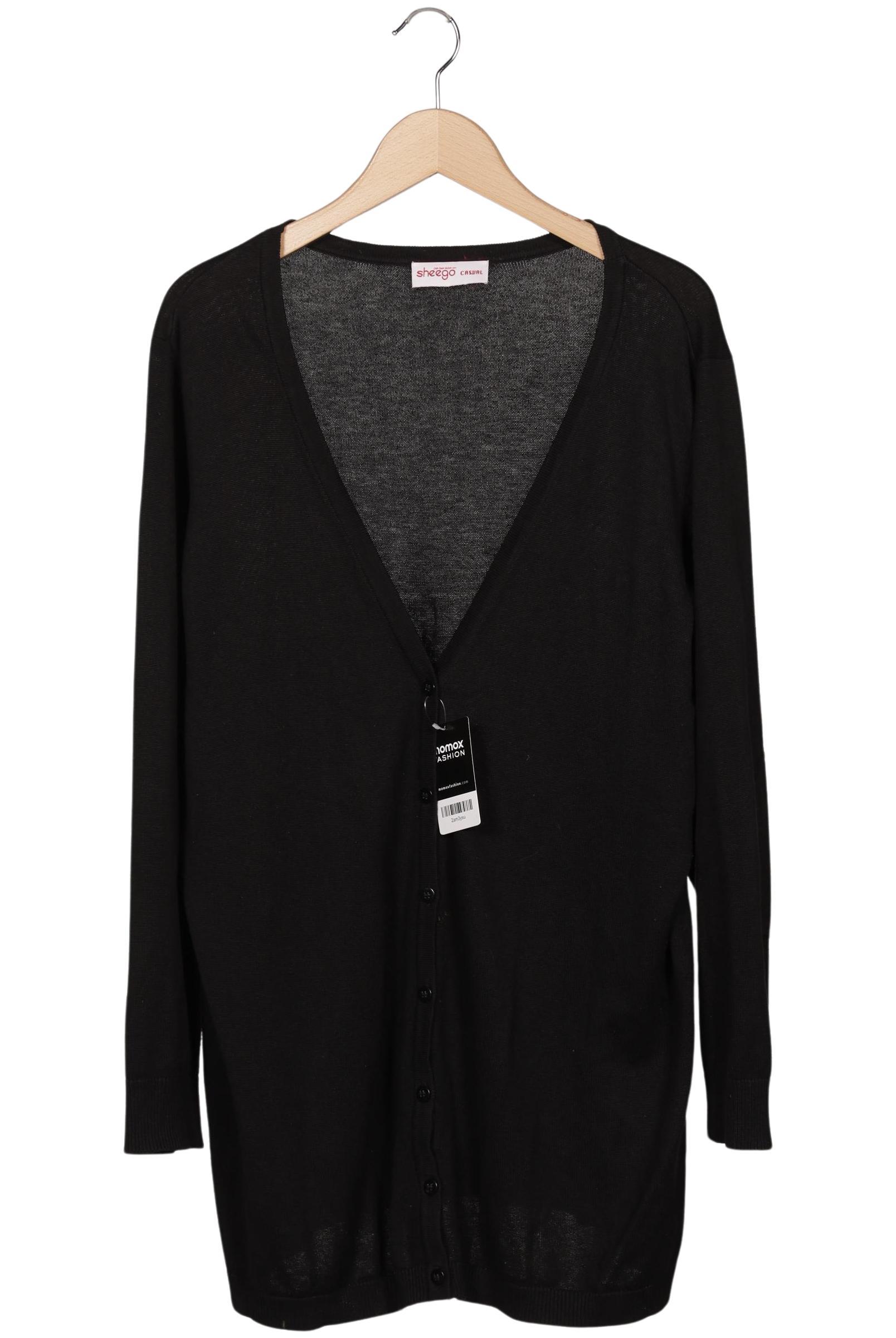 

sheego Damen Strickjacke, schwarz, Gr. 48