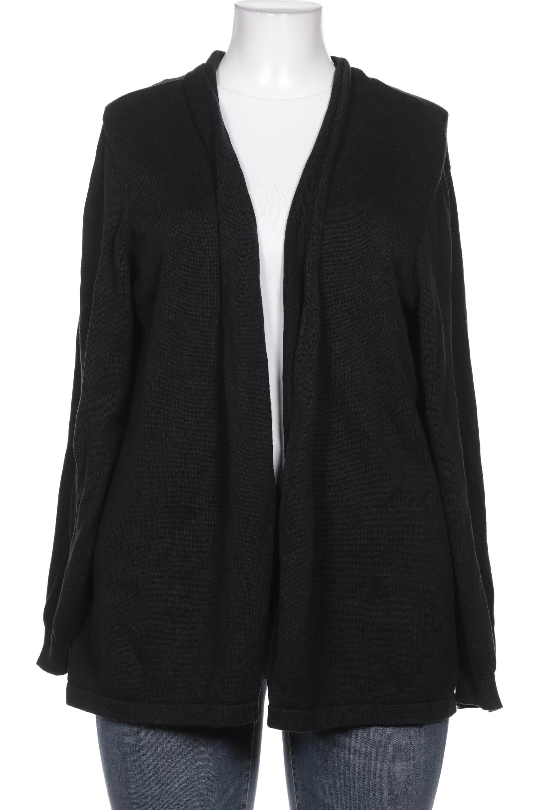 

sheego Damen Strickjacke, schwarz, Gr. 44