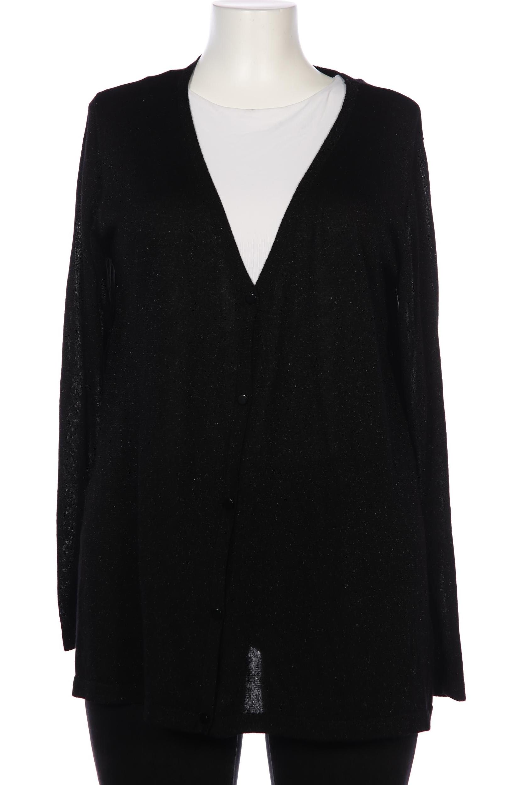 

sheego Damen Strickjacke, schwarz, Gr. 44