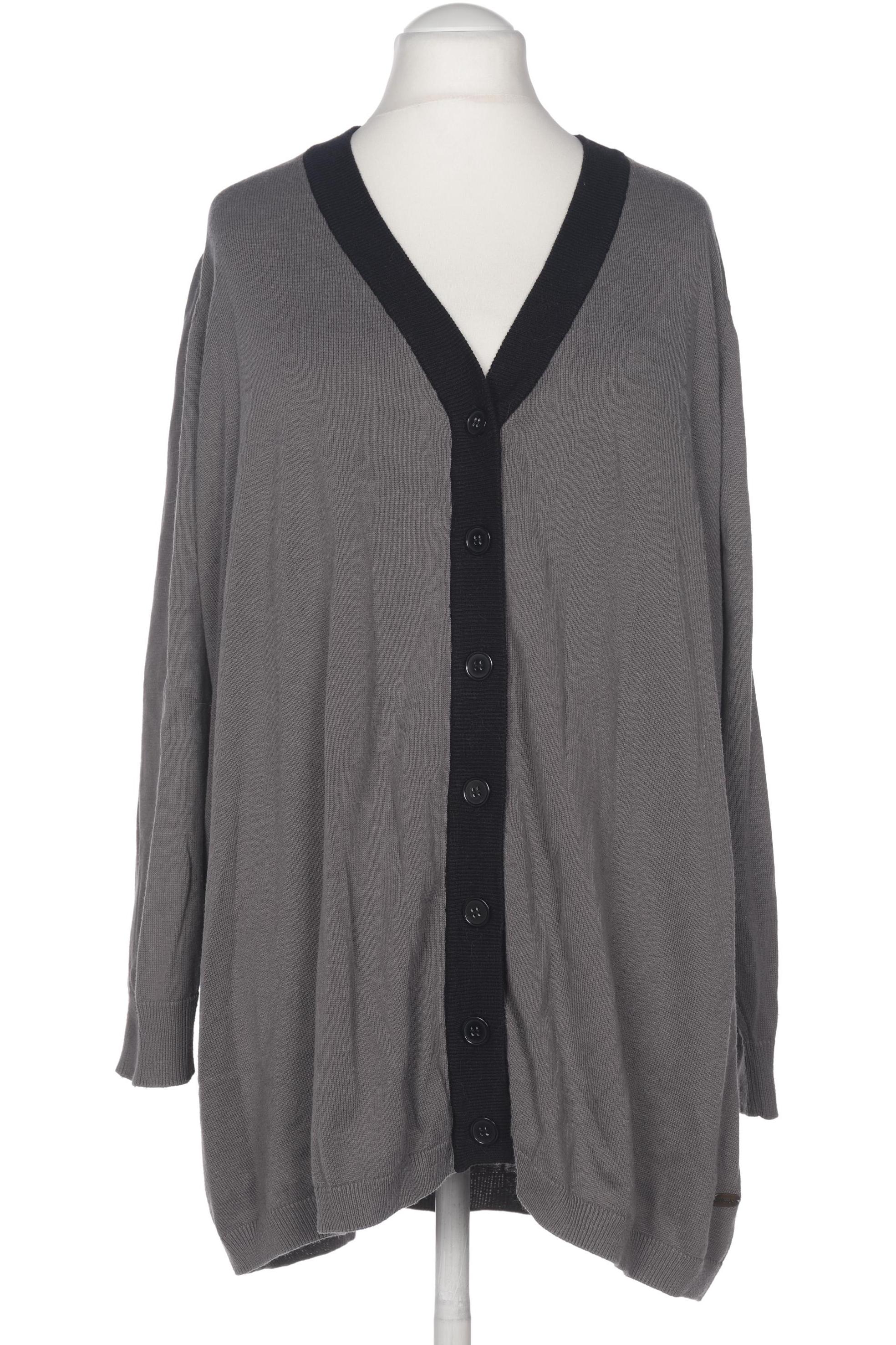

sheego Damen Strickjacke, grau, Gr. 56