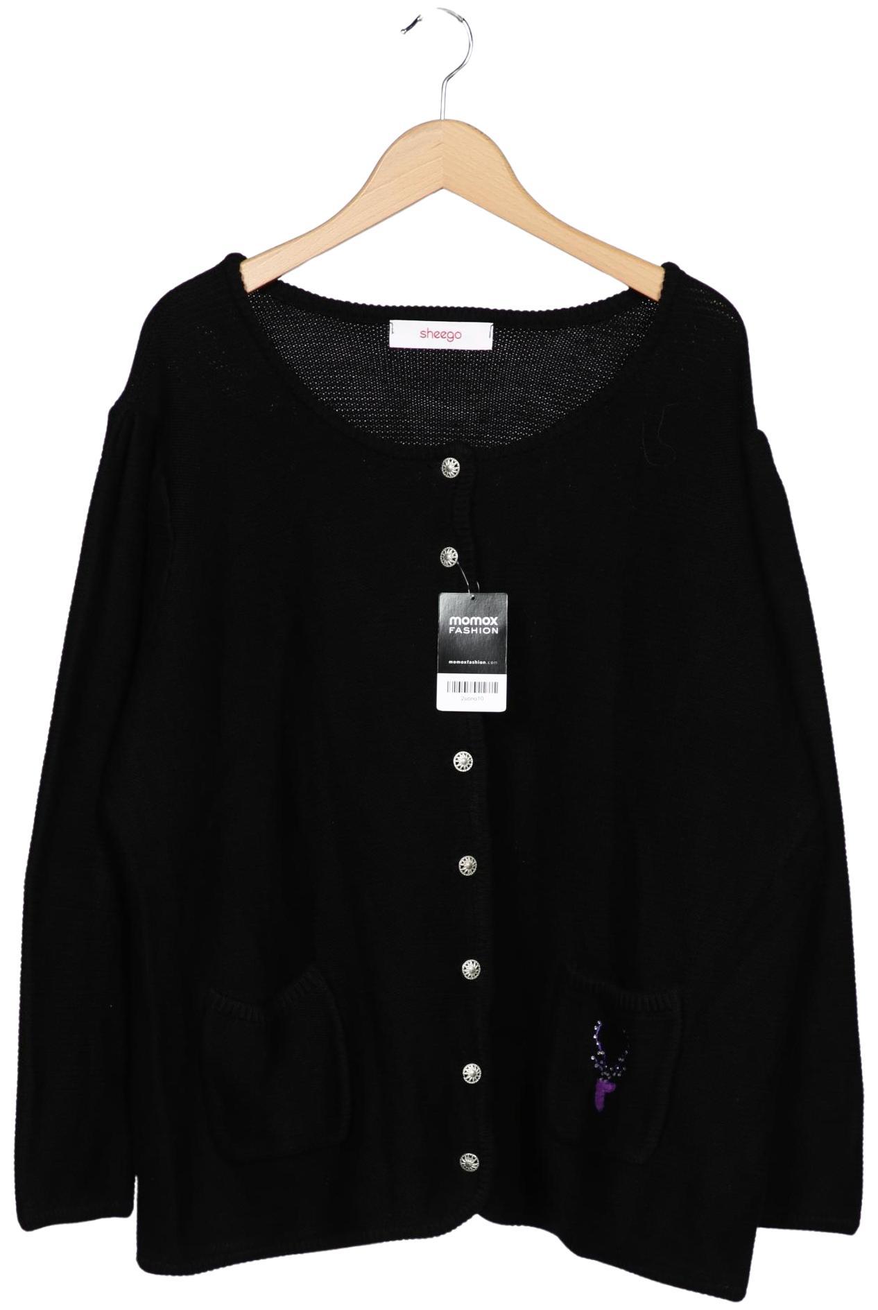 

sheego Damen Strickjacke, schwarz, Gr. 56