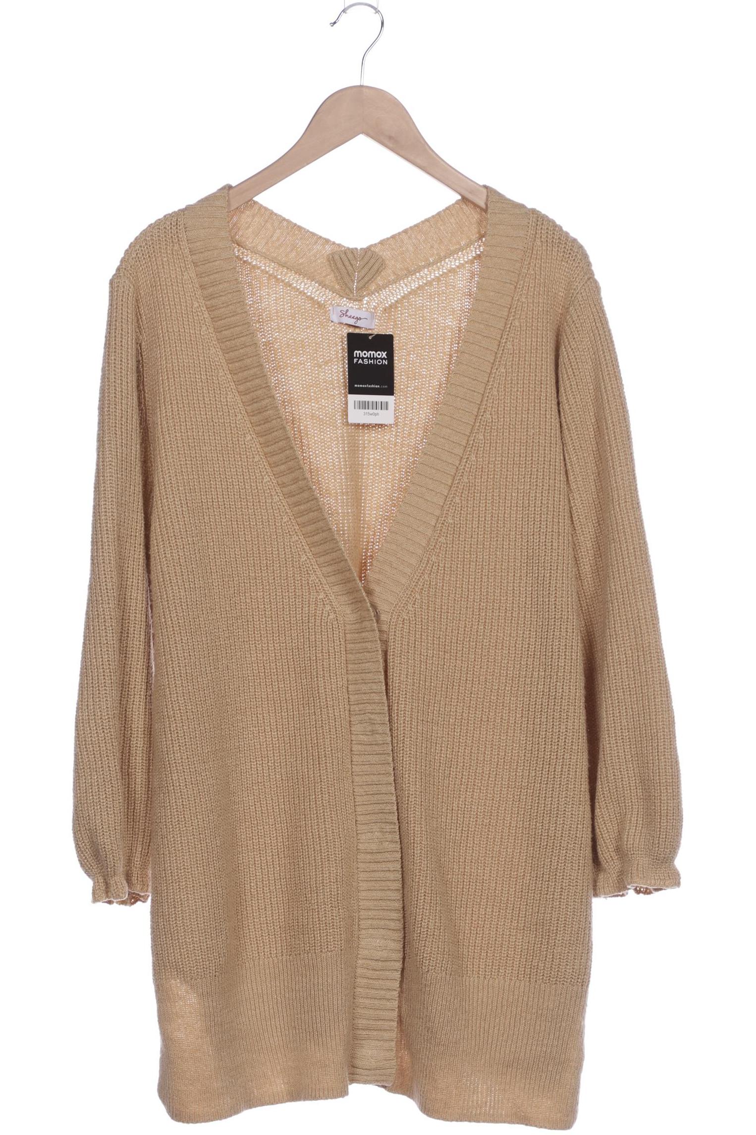 

sheego Damen Strickjacke, beige, Gr. 44