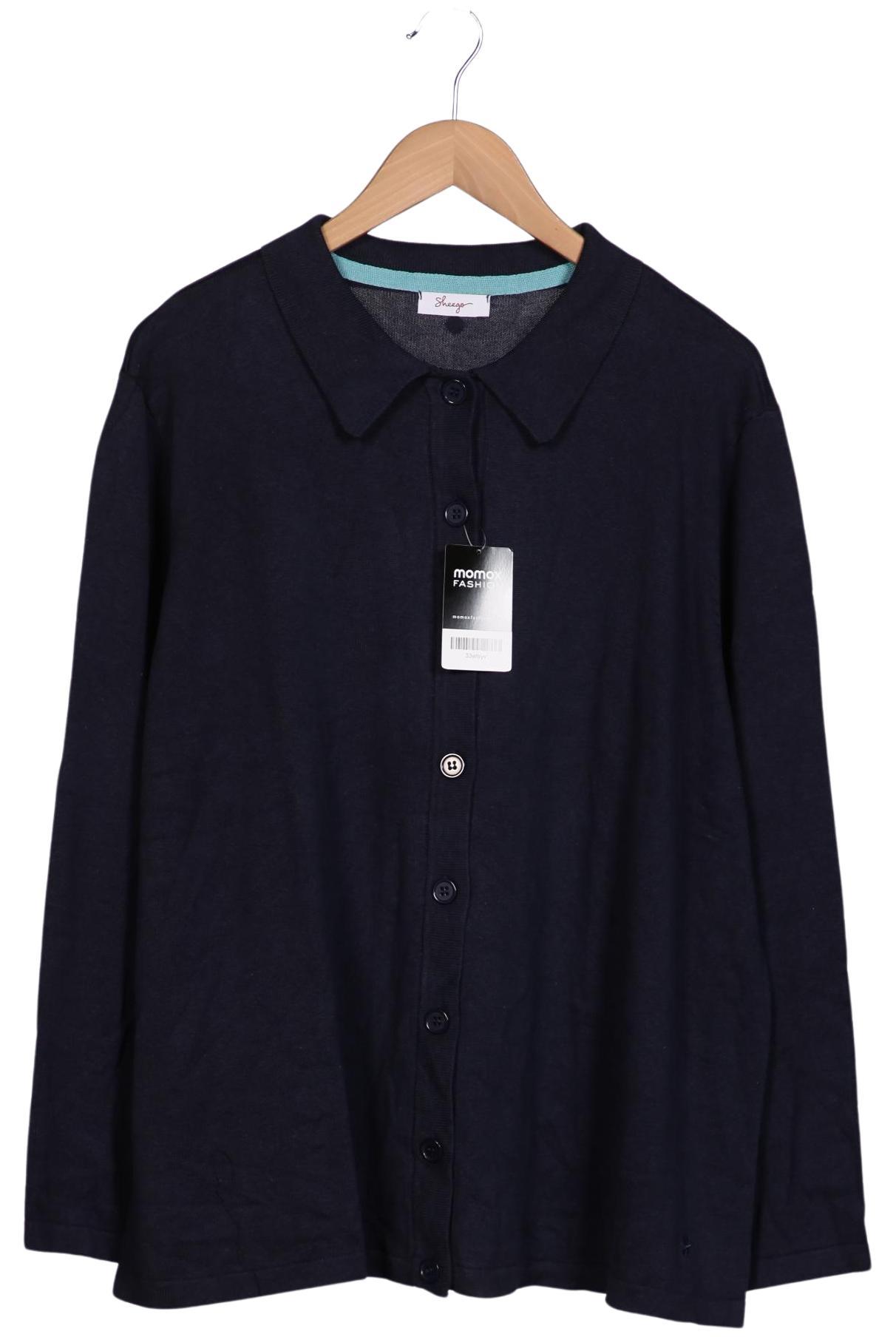 

sheego Damen Strickjacke, marineblau, Gr. 48
