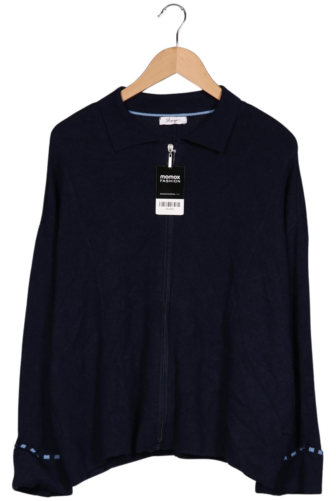

sheego Damen Strickjacke, marineblau, Gr. 44