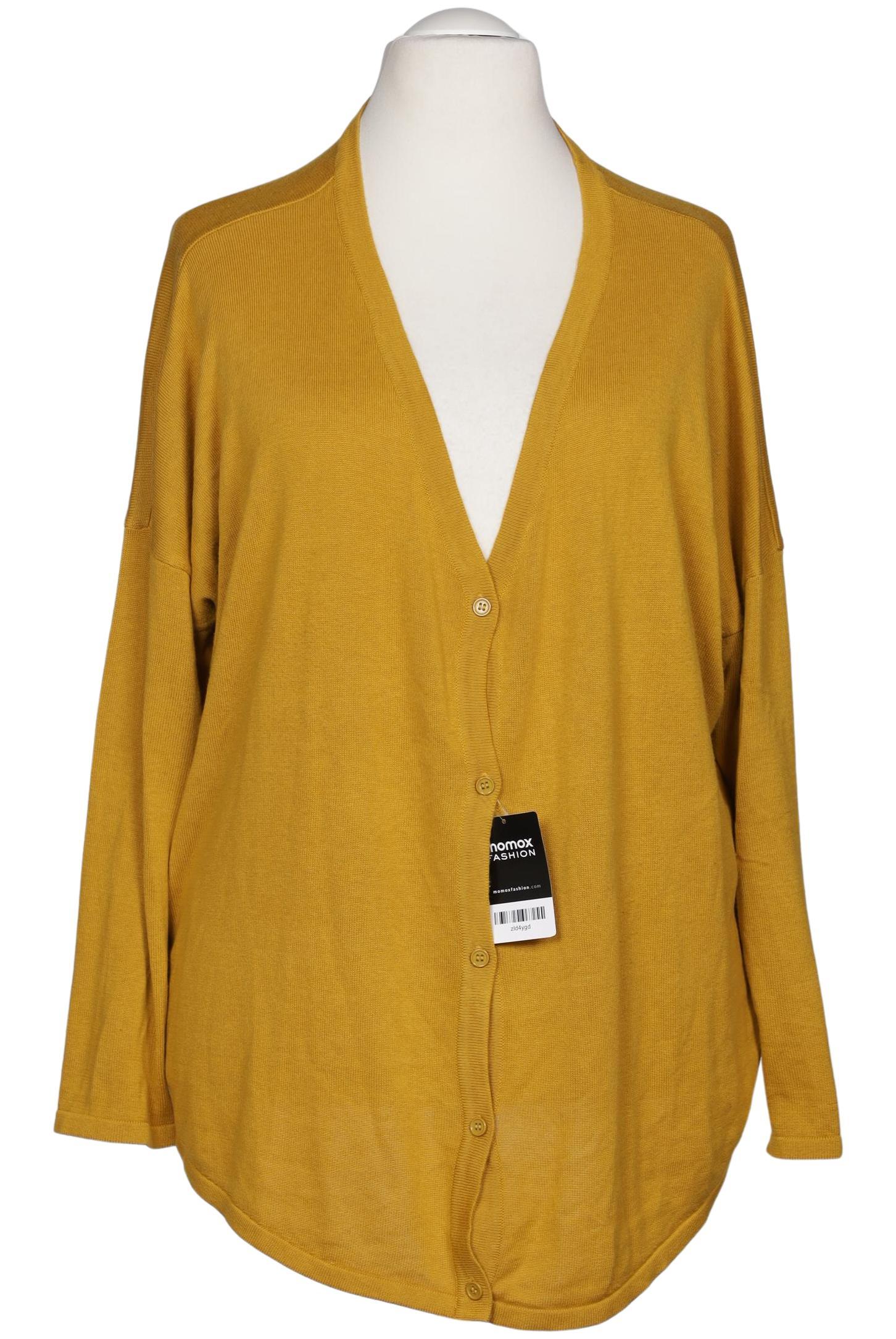 

sheego Damen Strickjacke, gelb, Gr. 52