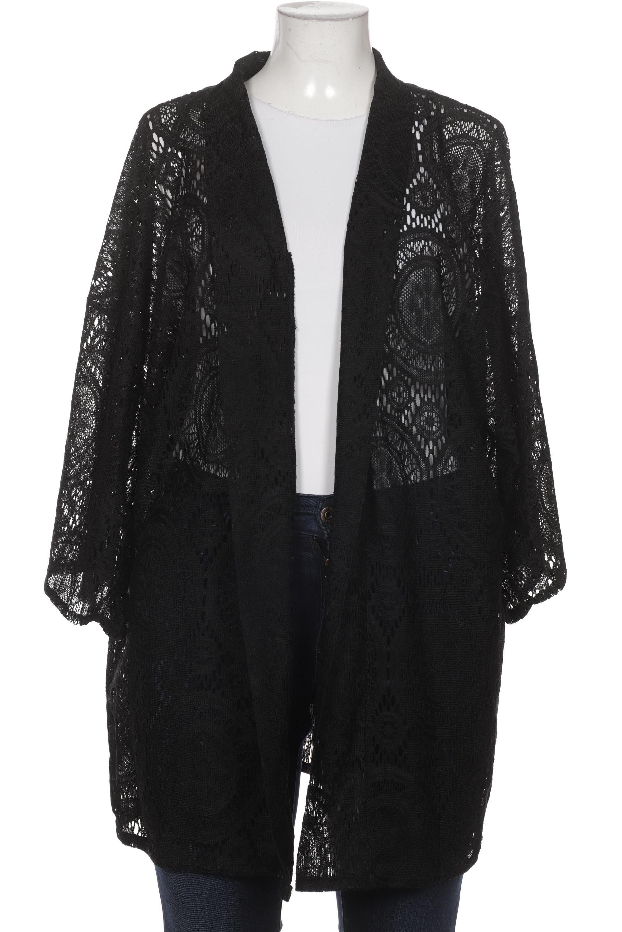 

sheego Damen Strickjacke, schwarz, Gr. 48