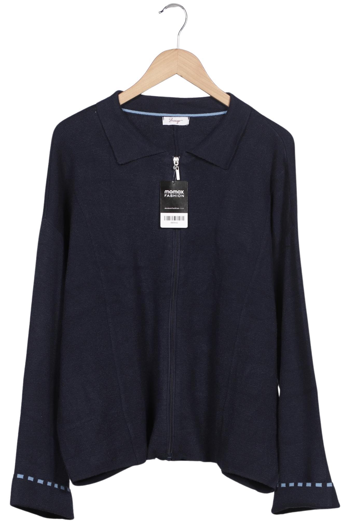 

sheego Damen Strickjacke, marineblau, Gr. 48