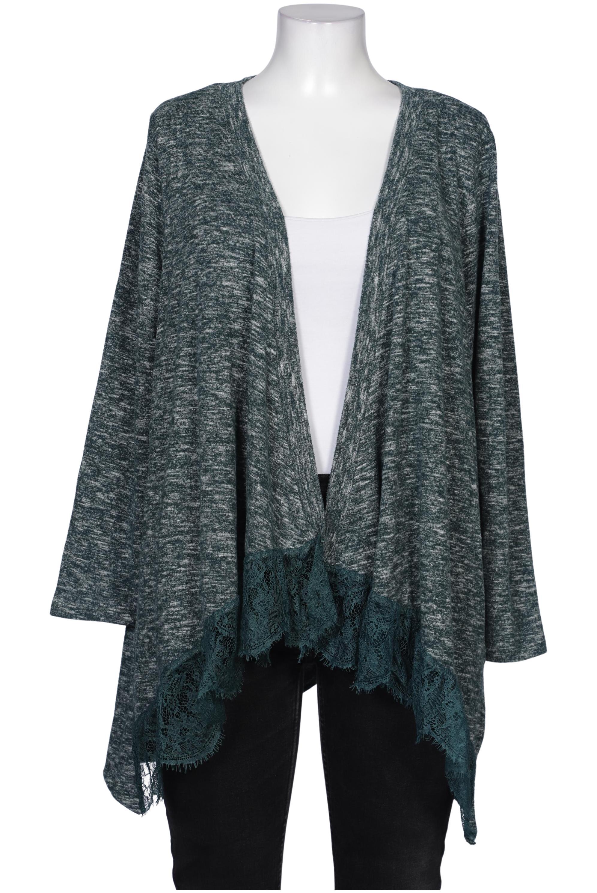 

sheego Damen Strickjacke, grün, Gr. 44