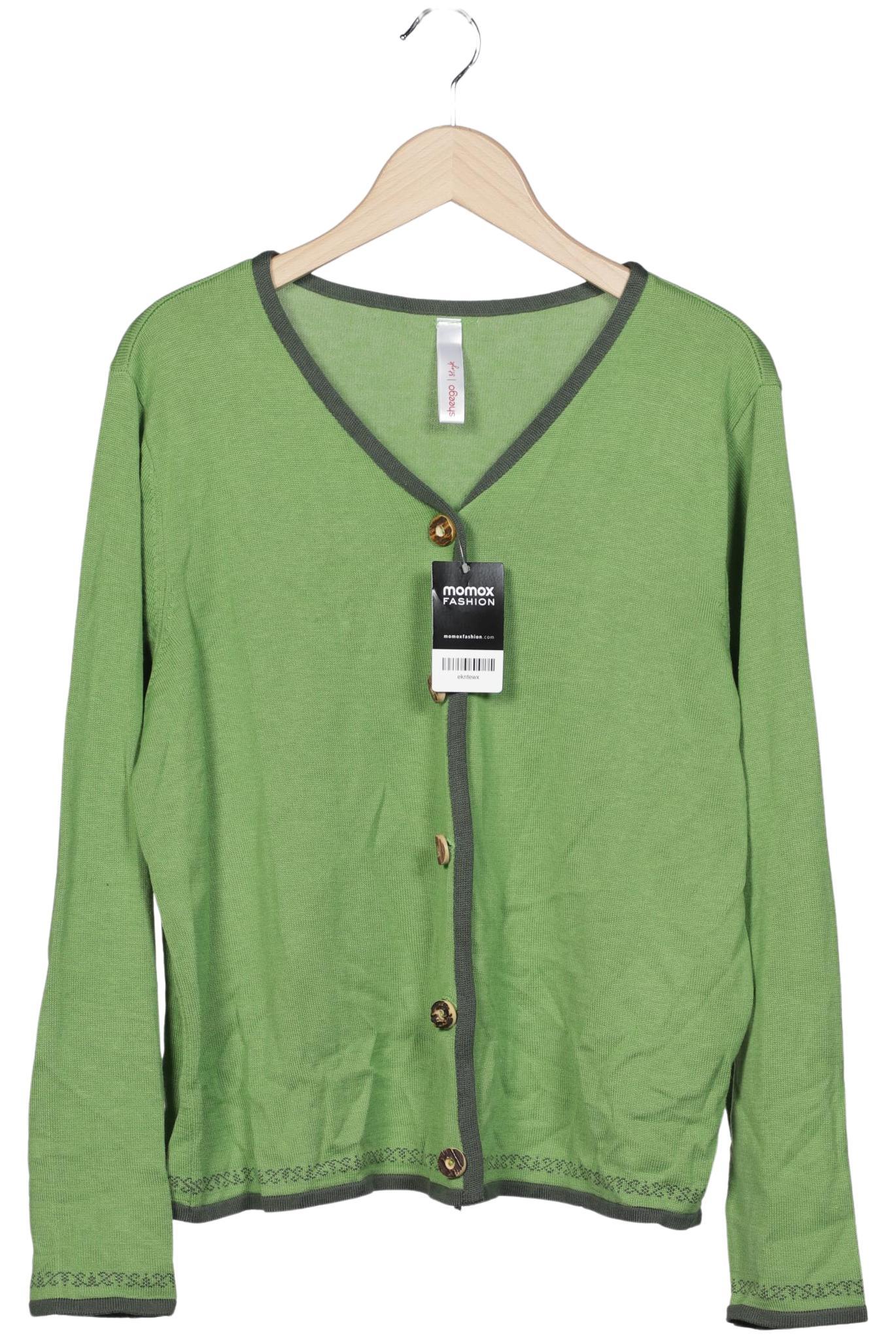 

sheego Damen Strickjacke, grün, Gr. 44
