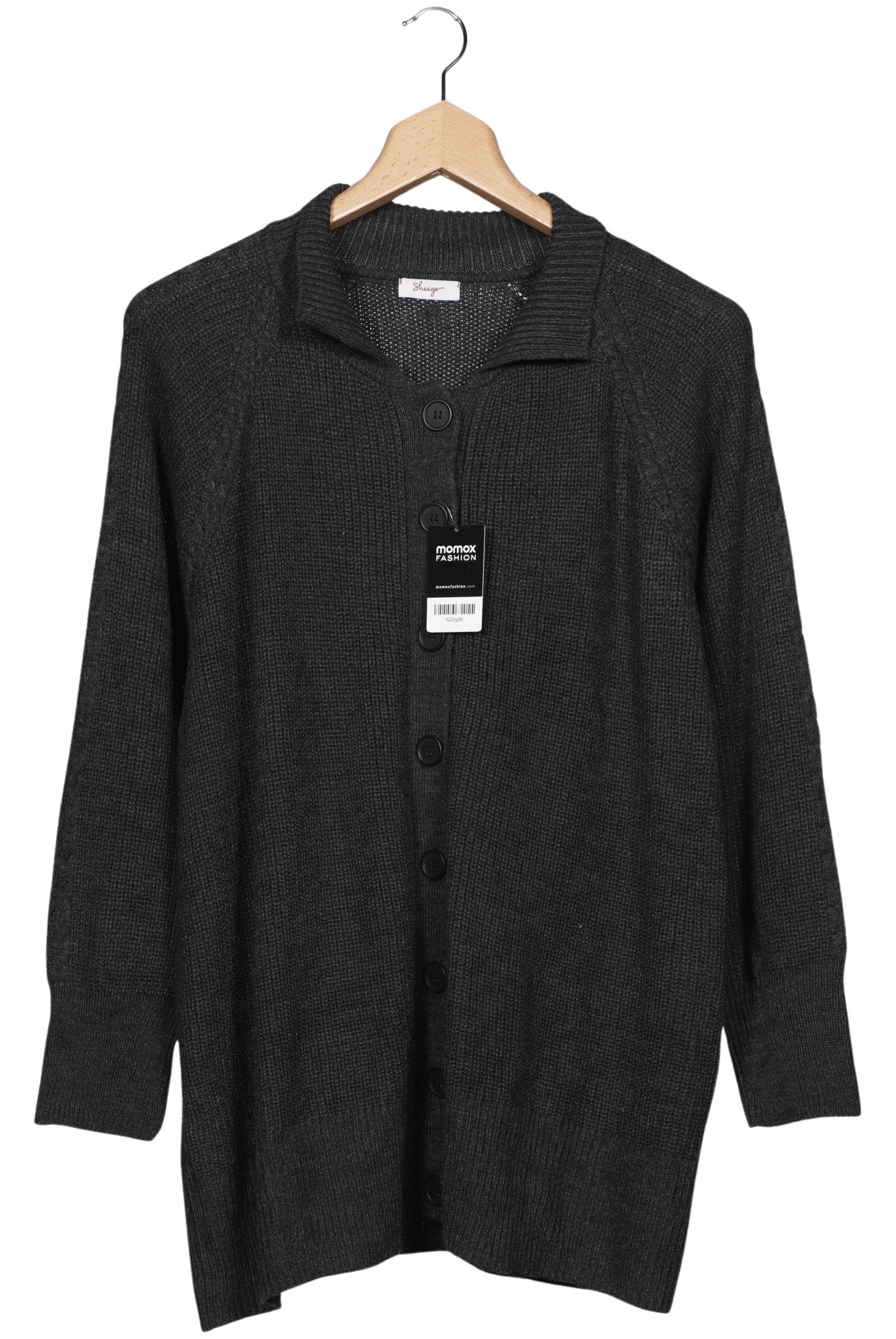

sheego Damen Strickjacke, grau, Gr. 52