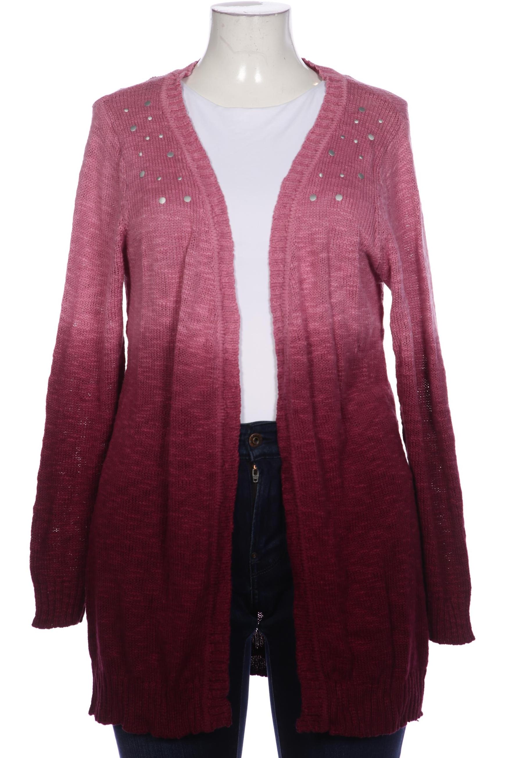 

sheego Damen Strickjacke, bordeaux, Gr. 44