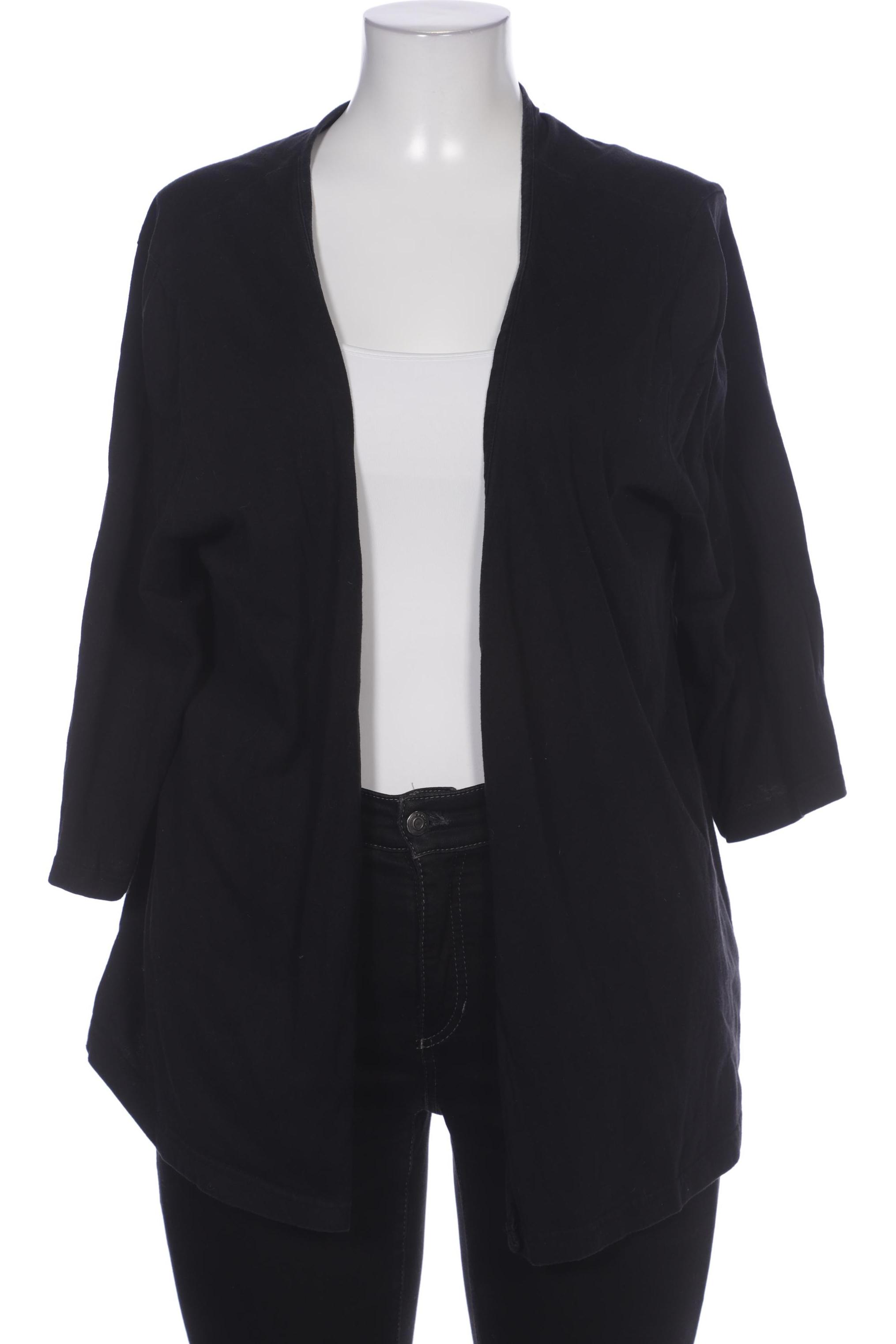 

sheego Damen Strickjacke, schwarz, Gr. 48