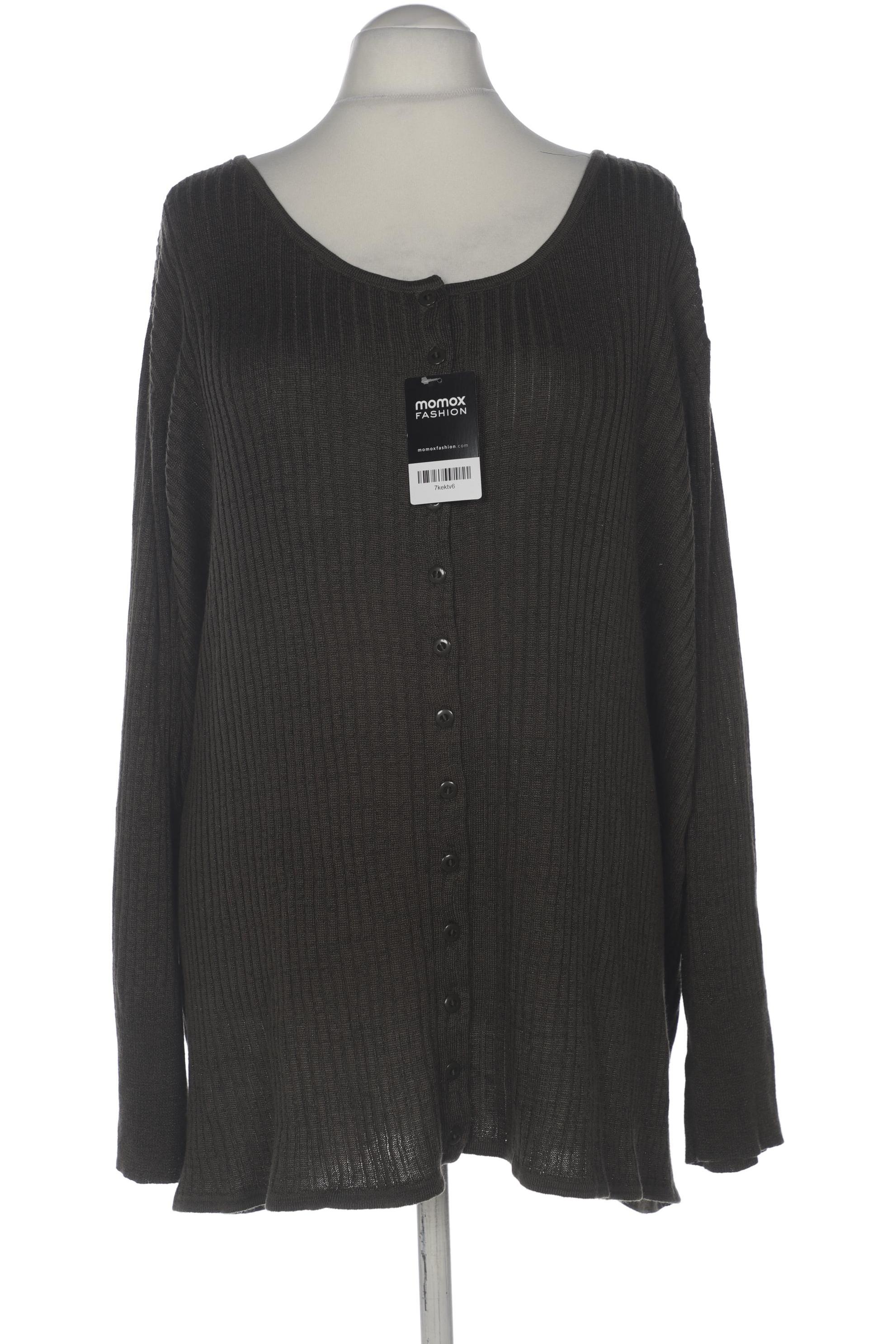

sheego Damen Strickjacke, grün, Gr. 56