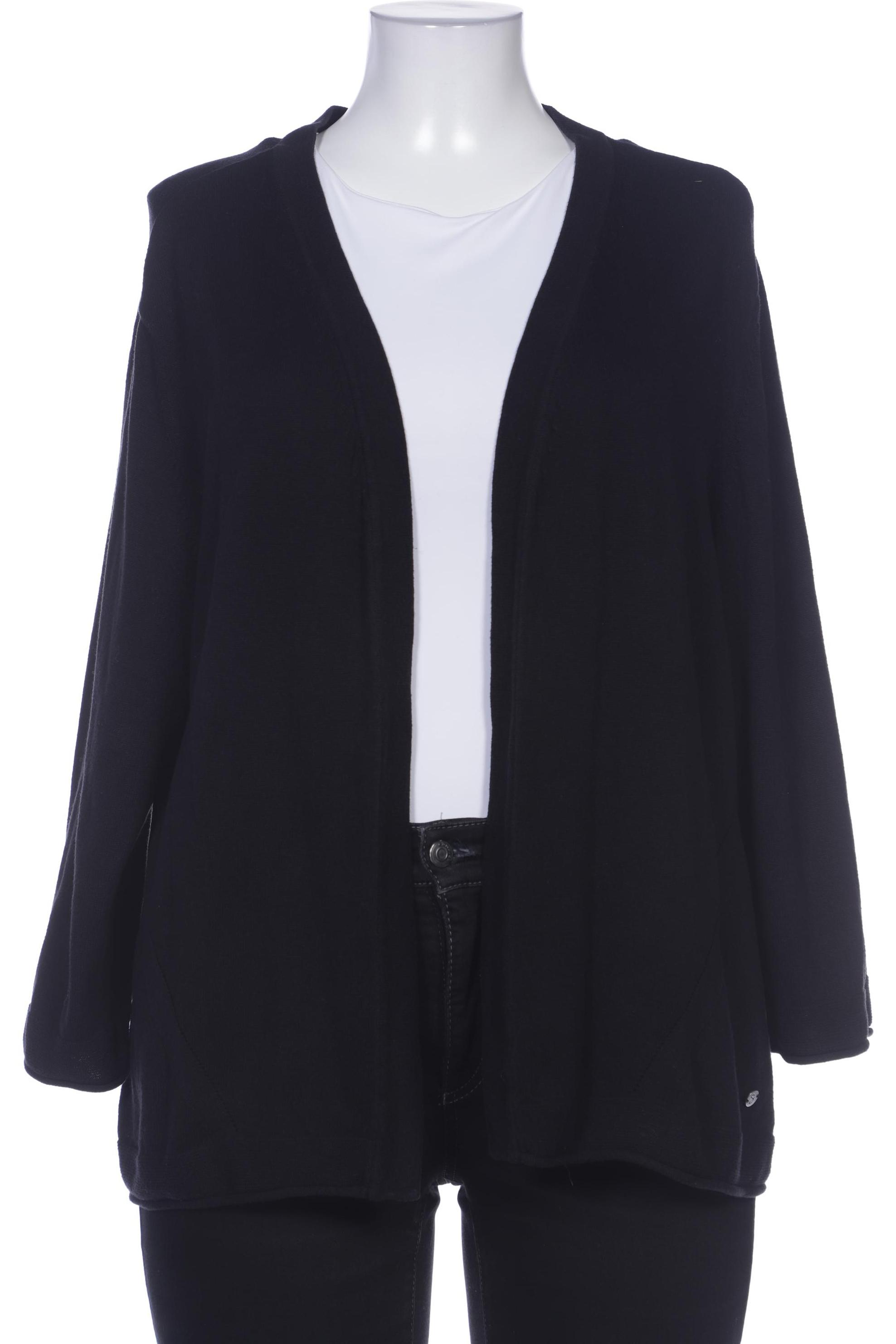 

sheego Damen Strickjacke, schwarz, Gr. 48