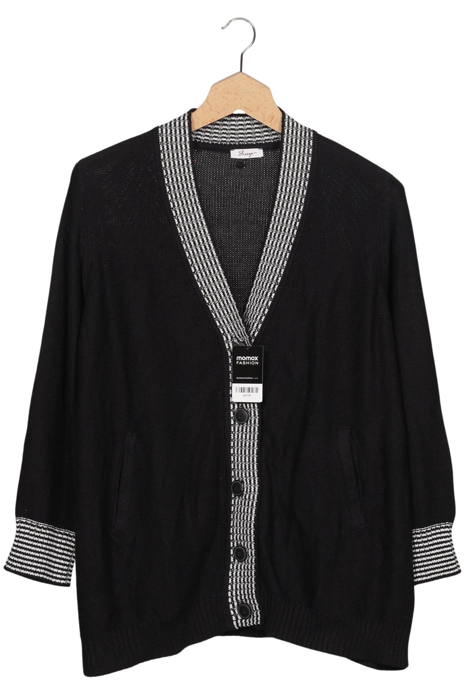 

sheego Damen Strickjacke, schwarz, Gr. 56