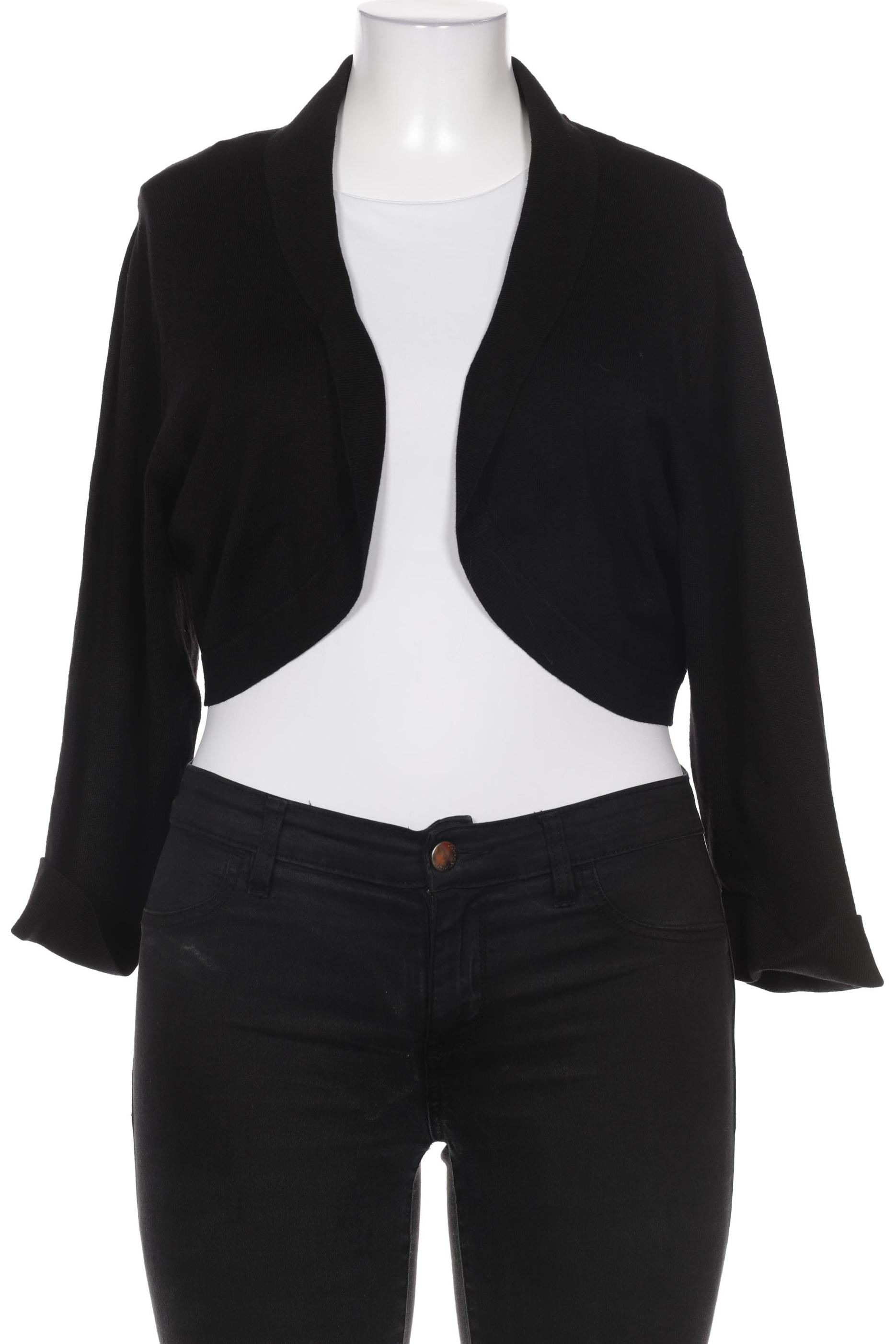 

sheego Damen Strickjacke, schwarz, Gr. 48