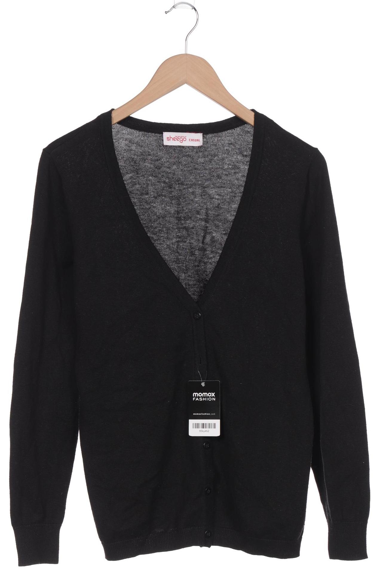 

sheego Damen Strickjacke, schwarz
