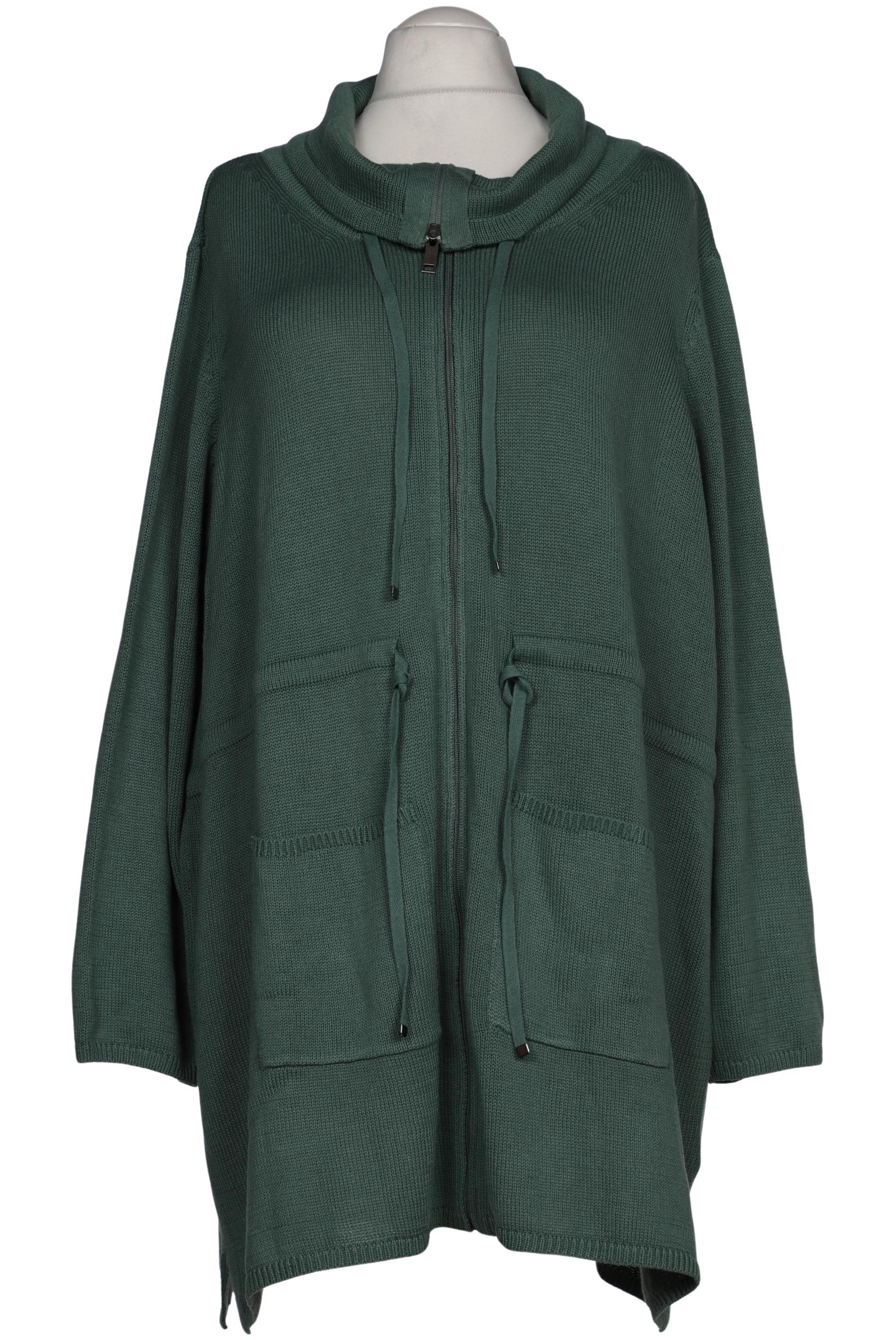 

sheego Damen Strickjacke, grün, Gr. 56