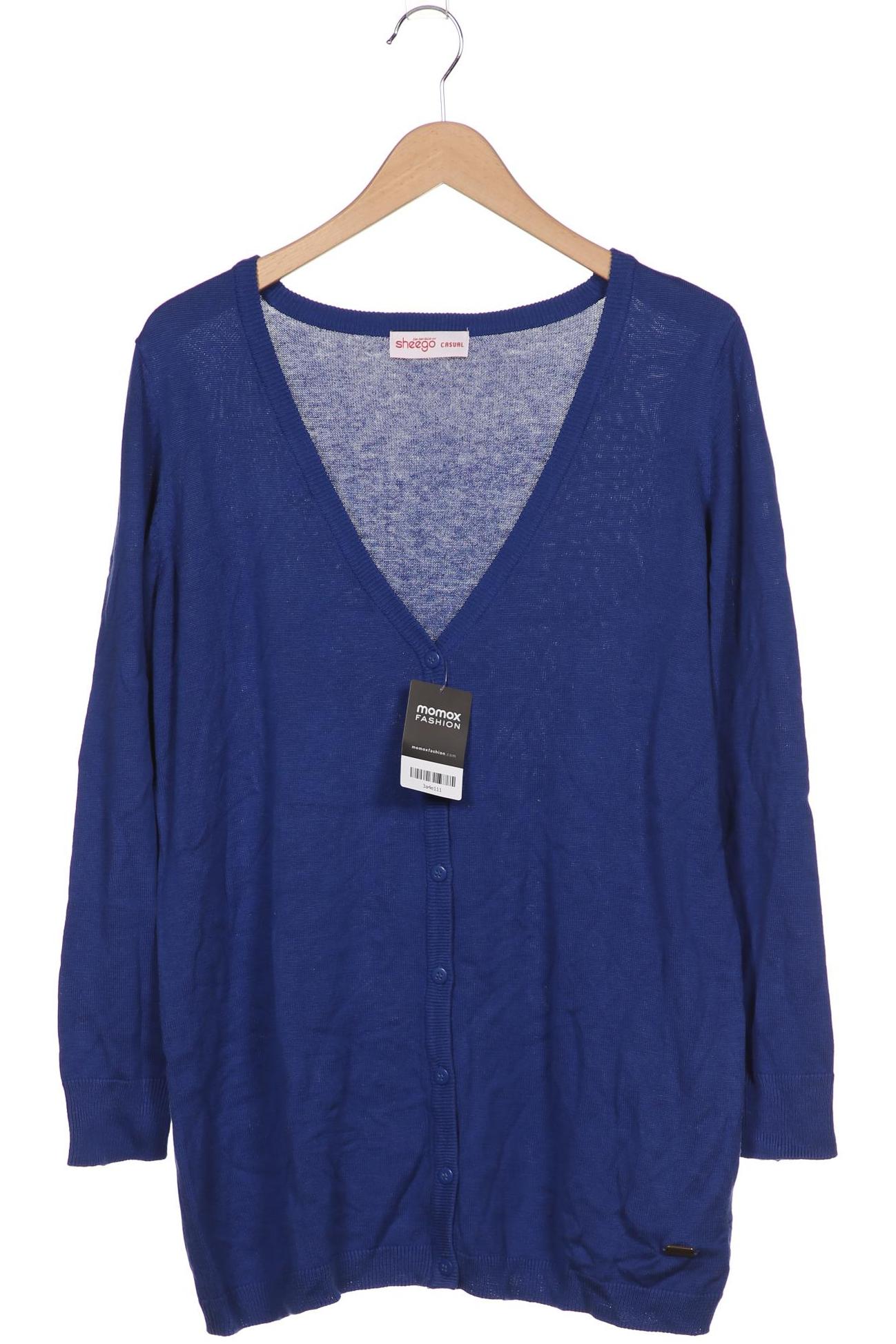 

sheego Damen Strickjacke, blau, Gr. 44
