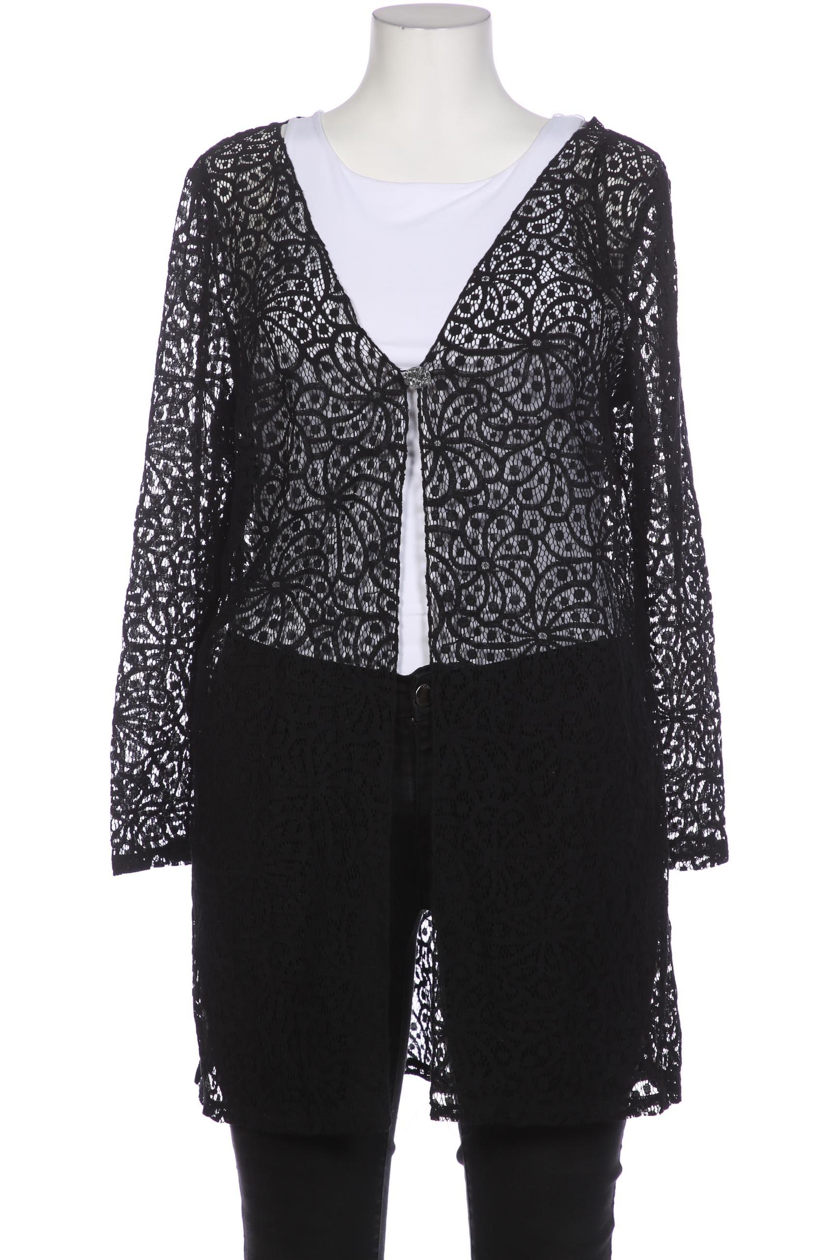 

sheego Damen Strickjacke, schwarz, Gr. 46
