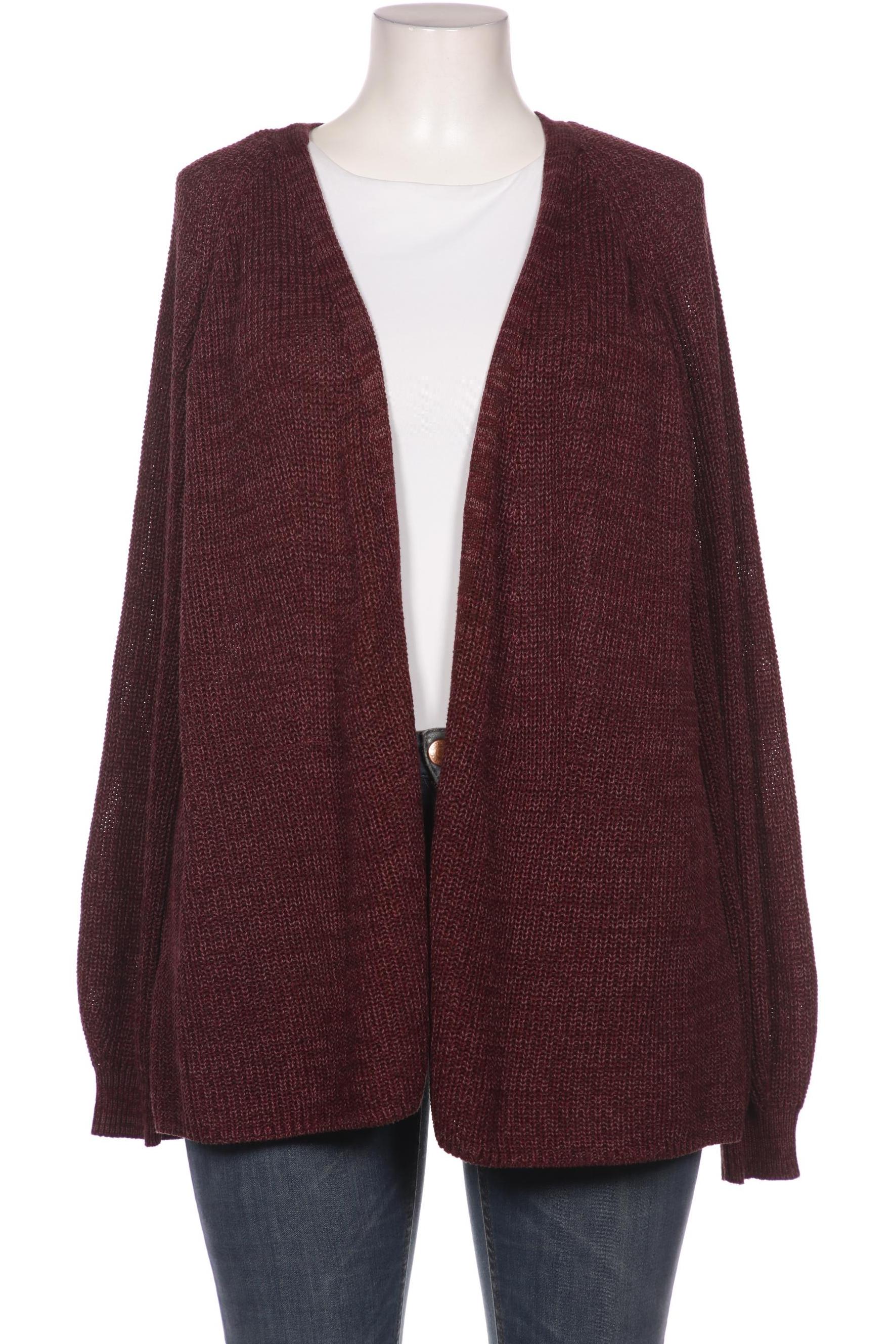 

sheego Damen Strickjacke, bordeaux, Gr. 48